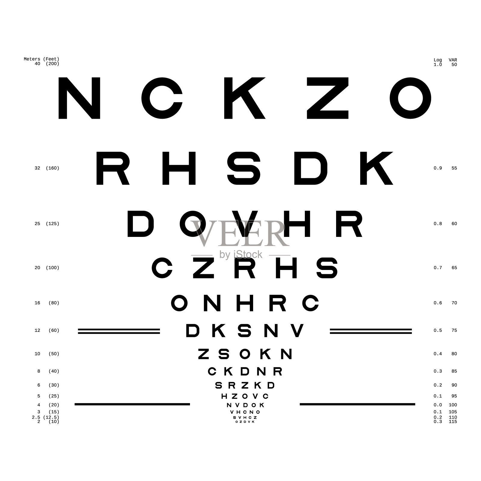 眼图测试。视力评估。插画图片素材