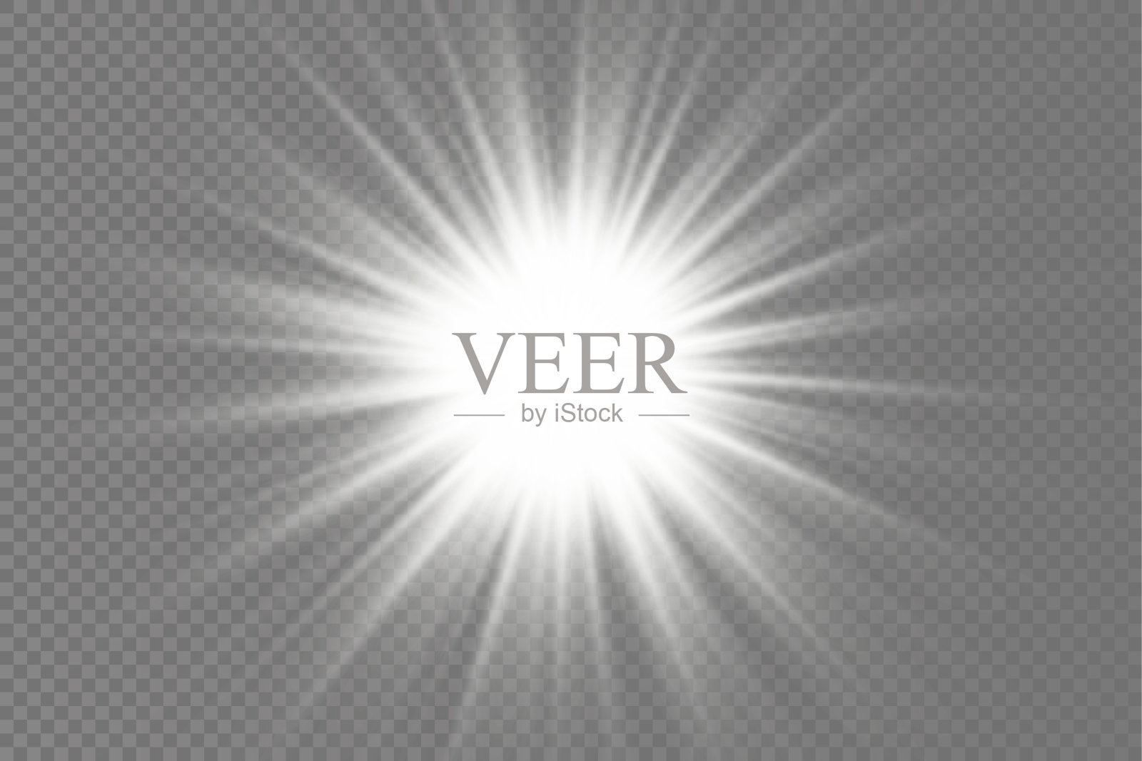 闪亮的星光，白色的阳光，阳光。插画图片素材