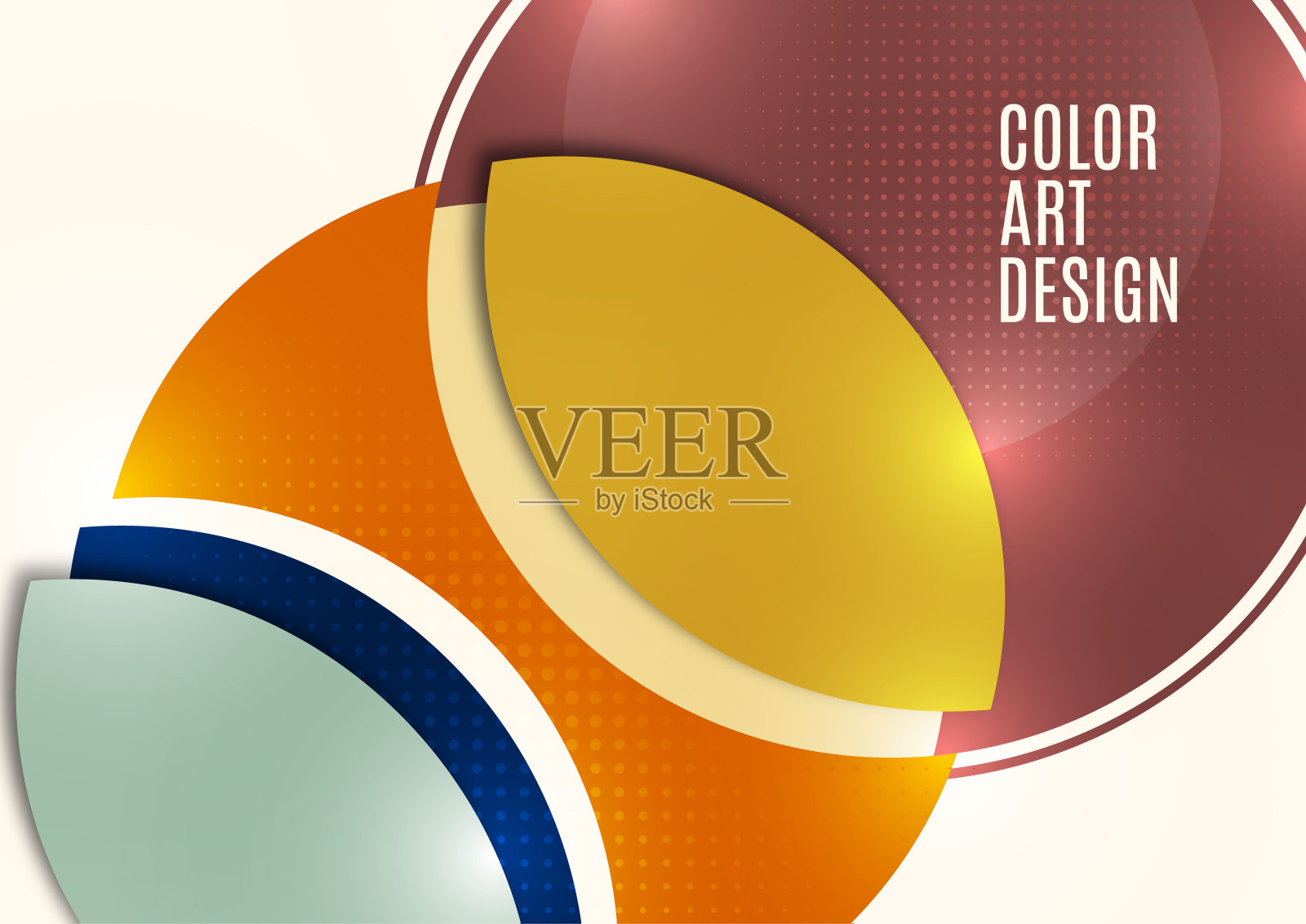 抽象的背景与彩色剪纸形状。公司设计。一张海报，横幅，名片，明信片的模板。向量插画图片素材