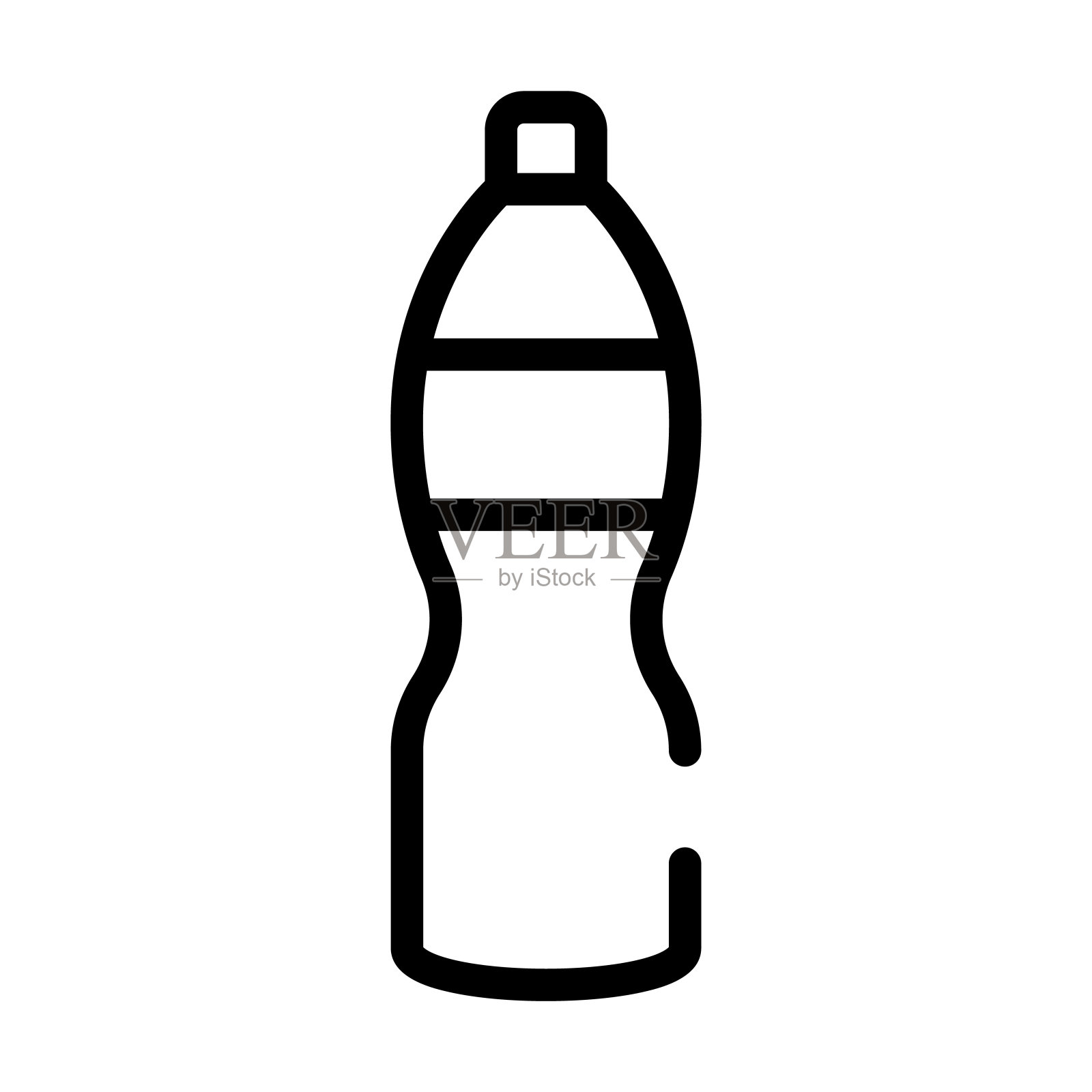 水壶细线图标。水，液体线性图标从饮料概念孤立的轮廓标志。矢量插图符号元素的网页设计和应用程序。插画图片素材