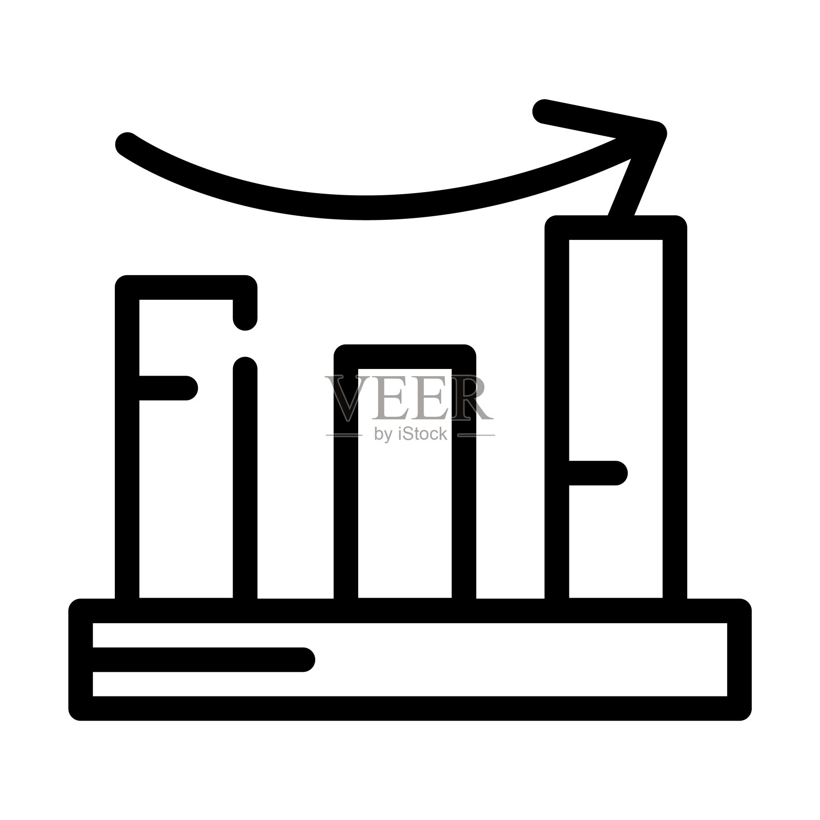 图形进展细线图标。进步了，计算机线性图标从商业概念孤立的轮廓符号。矢量插图符号元素的网页设计和应用程序。图标素材