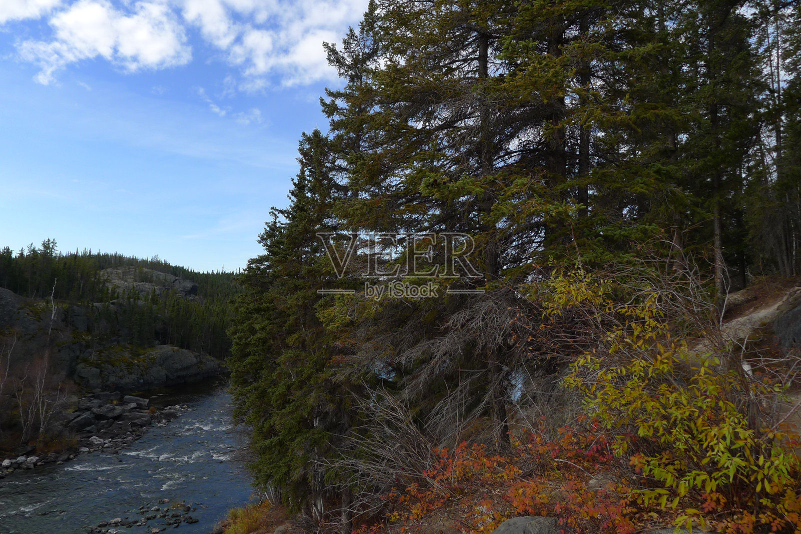 隐藏的湖泊和
卡梅隆河瀑布徒步旅行路线照片摄影图片