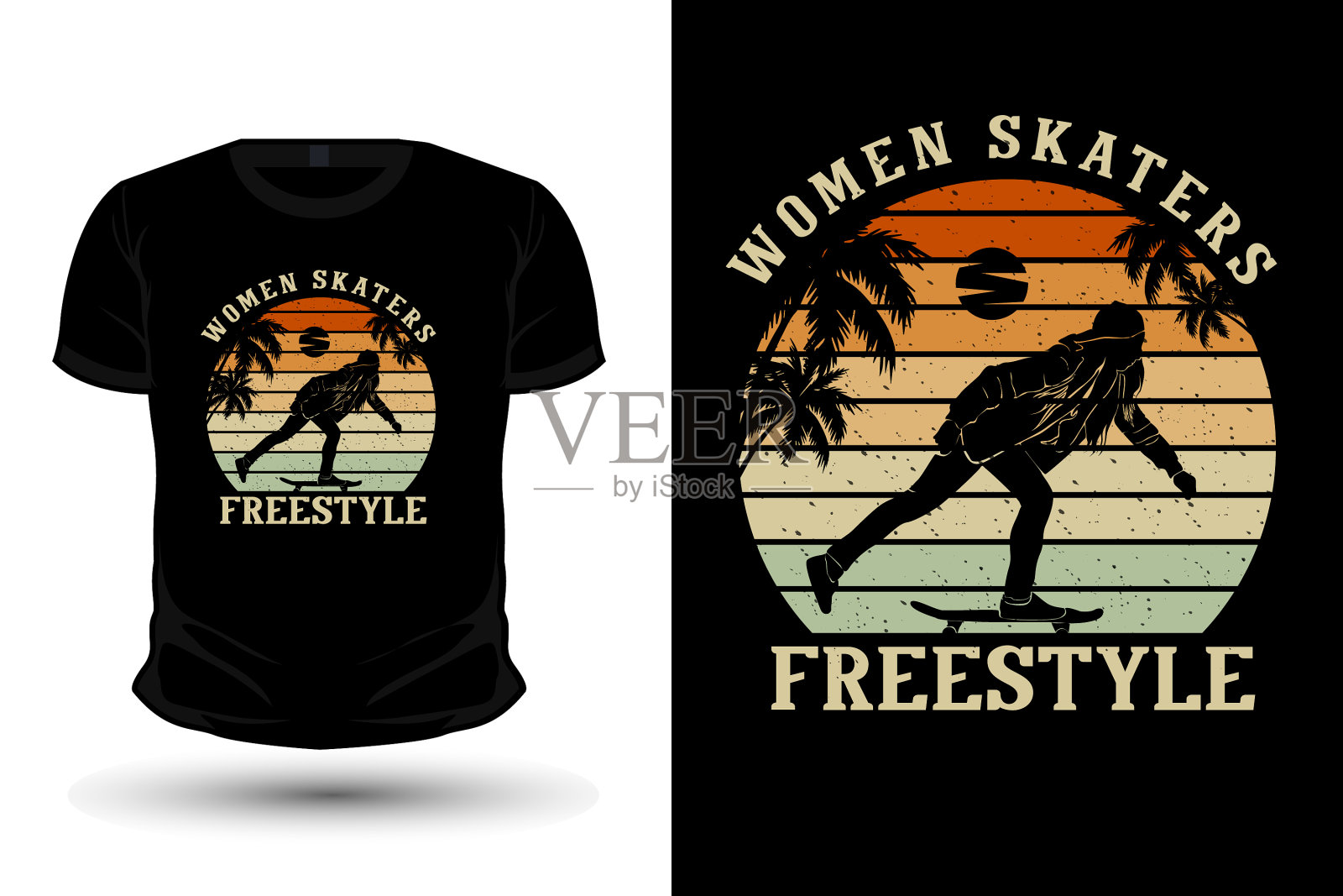 女子滑冰自由式商品剪影插画图片素材