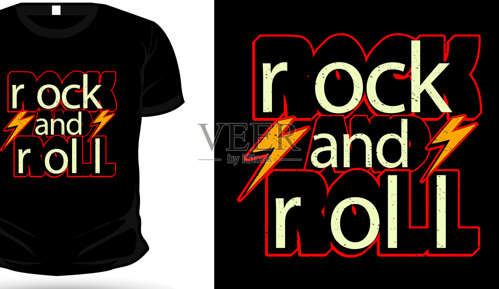 摇滚乐手画印刷术t恤设计插画图片素材