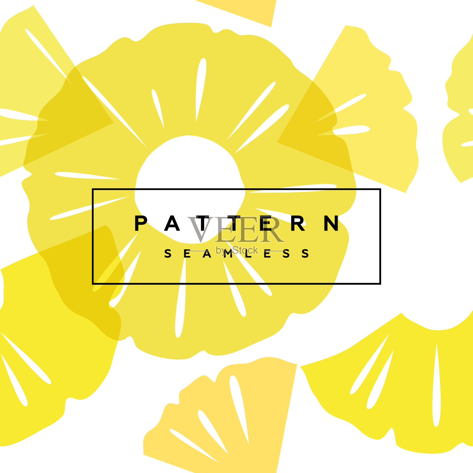 菠萝无缝模式。以水果和浆果为背景。透明的浆果，水果和框架与文字是在单独的层。插画图片素材