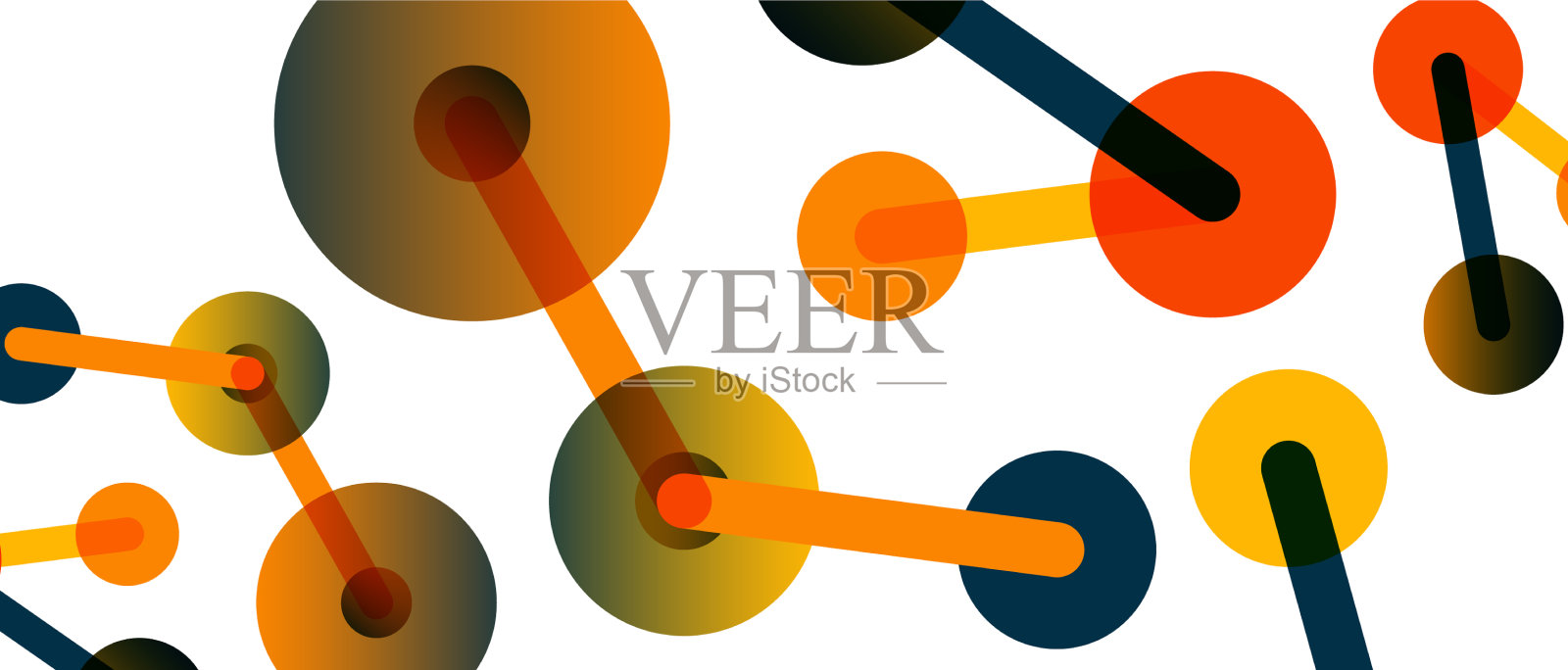 线点连接几何抽象设计元素图片