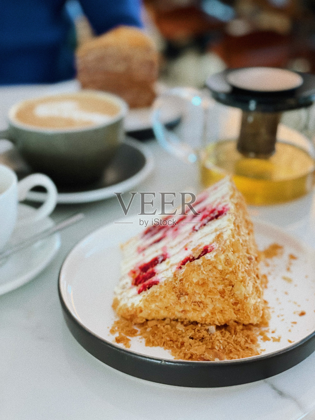 拿破仑蛋糕照片摄影图片