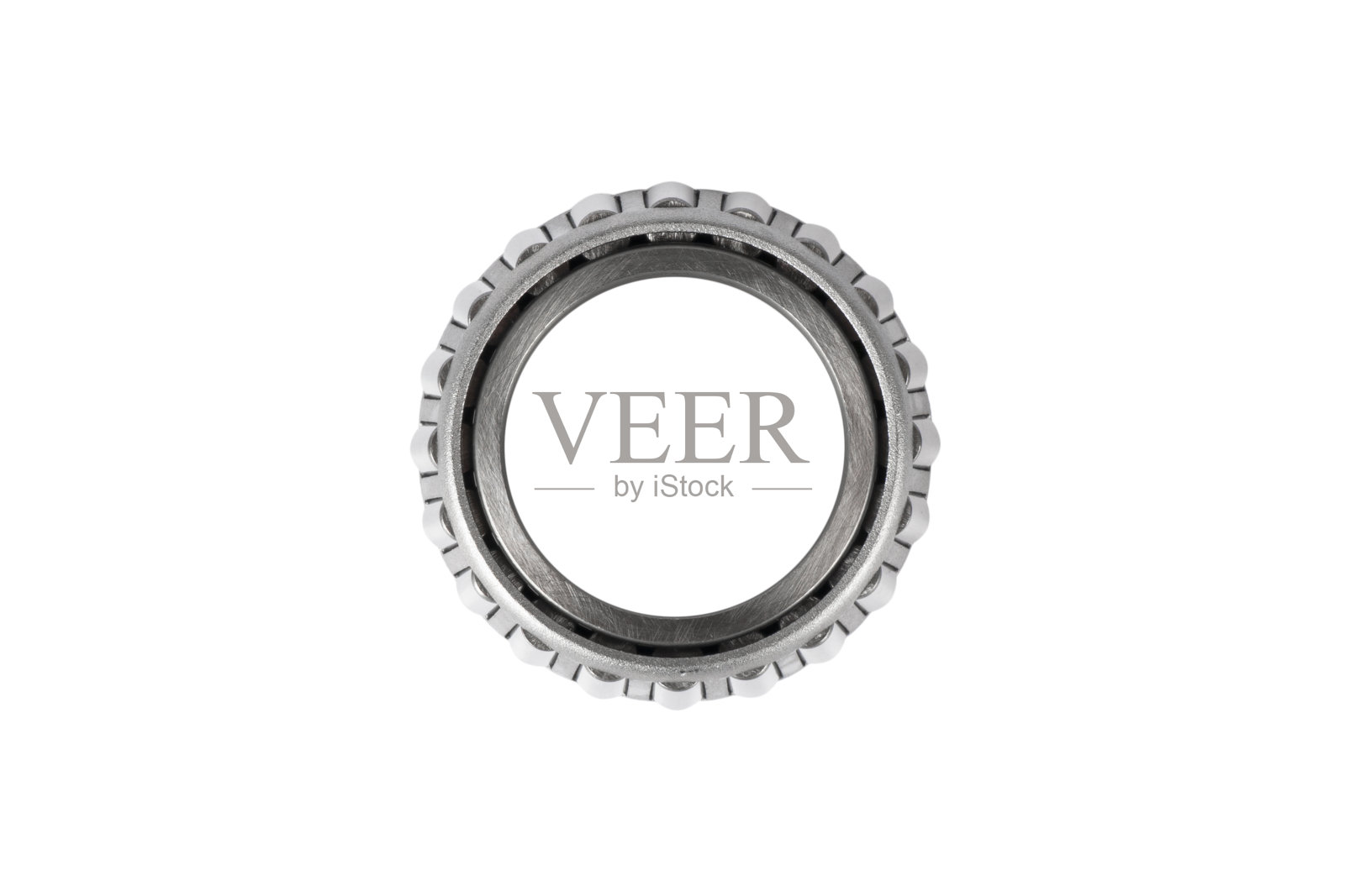 金属银球轴承与球在白色孤立的背景。工业轴承。设置隔离球轴承在白色上。不锈钢金属辊。备件照片摄影图片