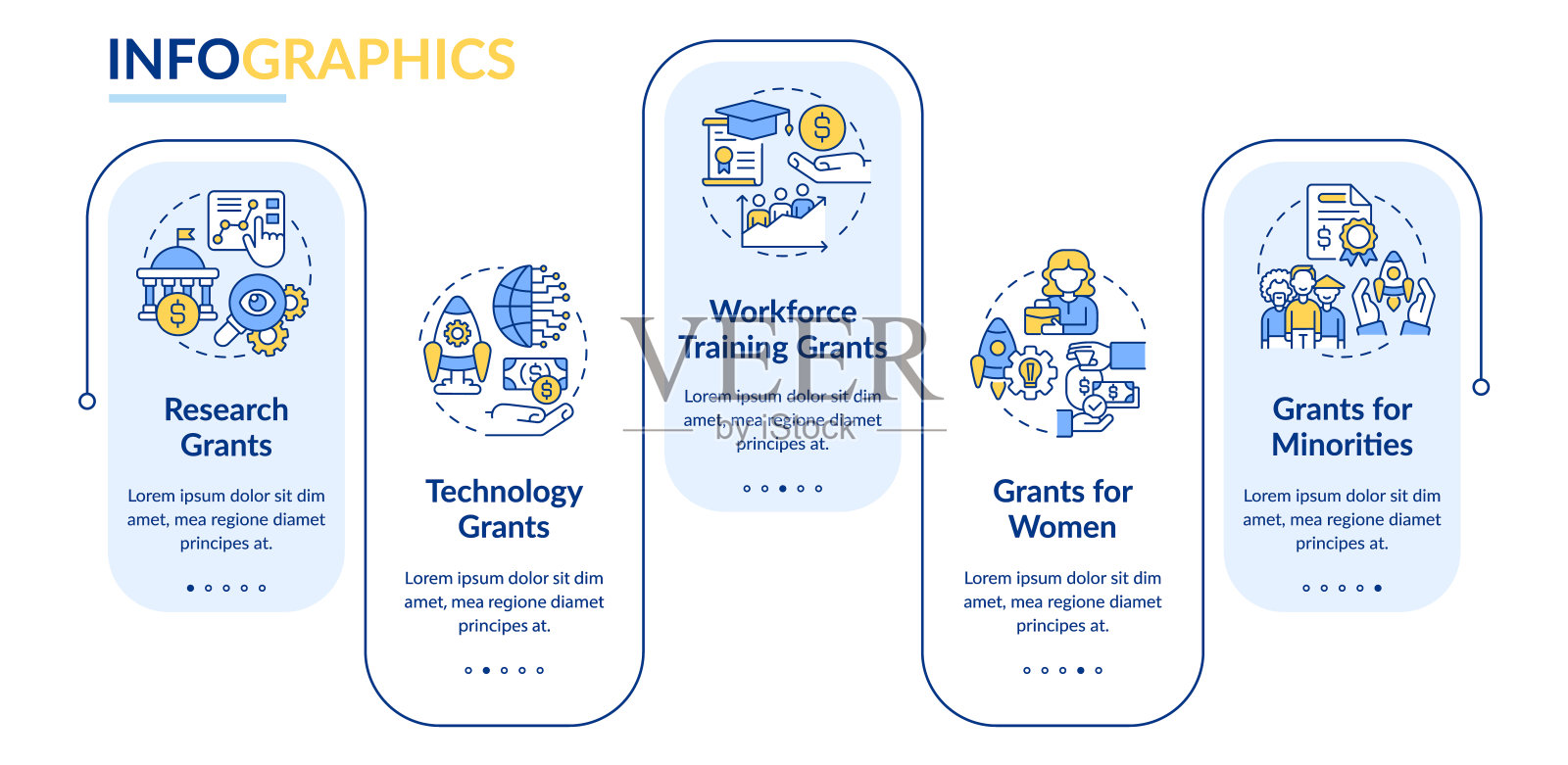 授予矩形信息图模板的类型设计模板素材