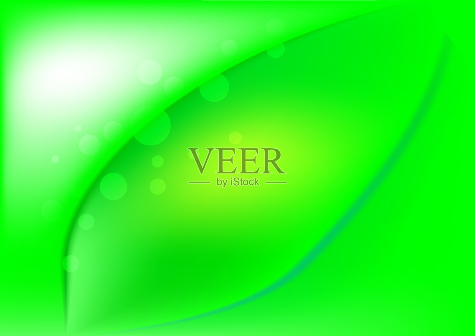 绿色抽象模板卡片或横幅。波和反射。插画图片素材