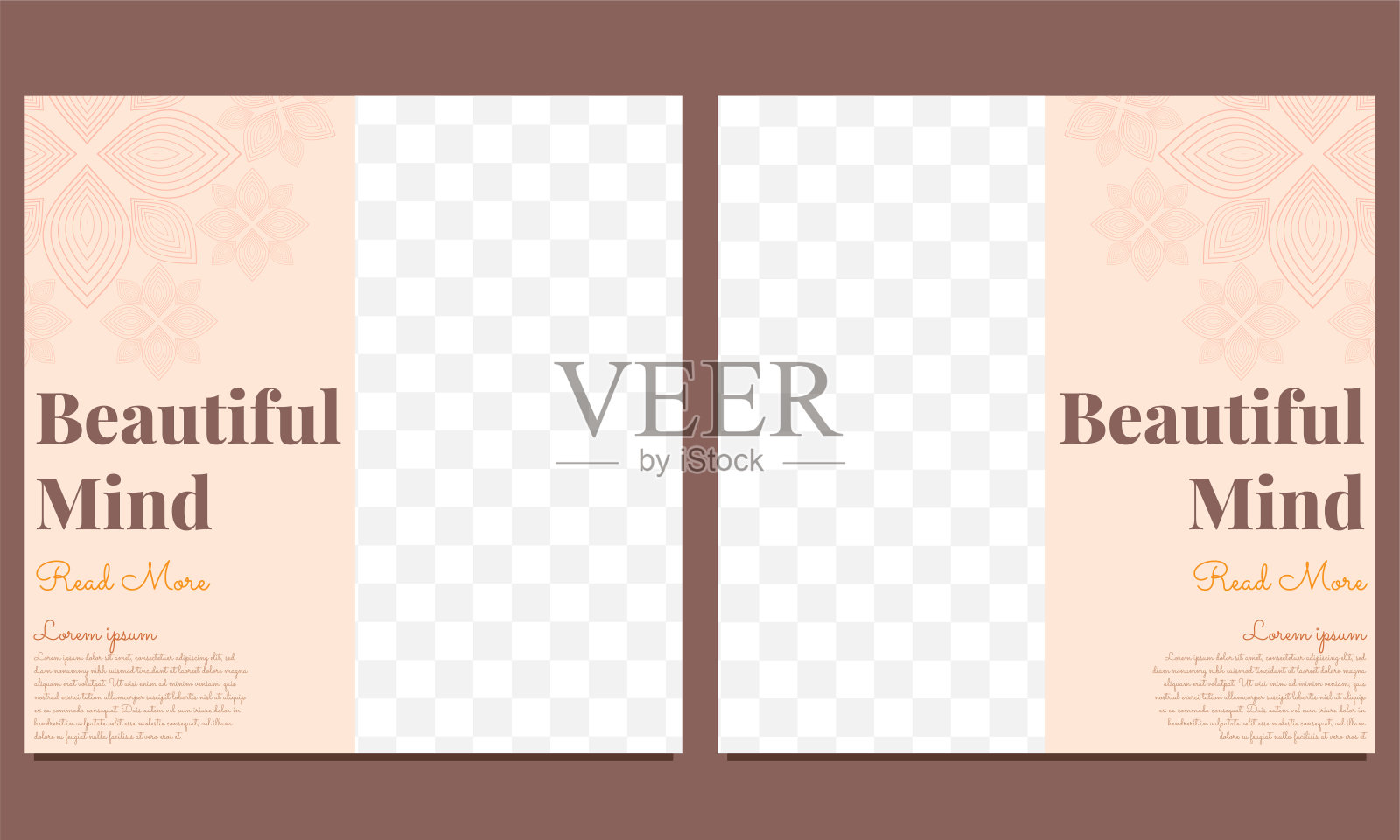 美丽心灵社交媒体发帖模板插画图片素材