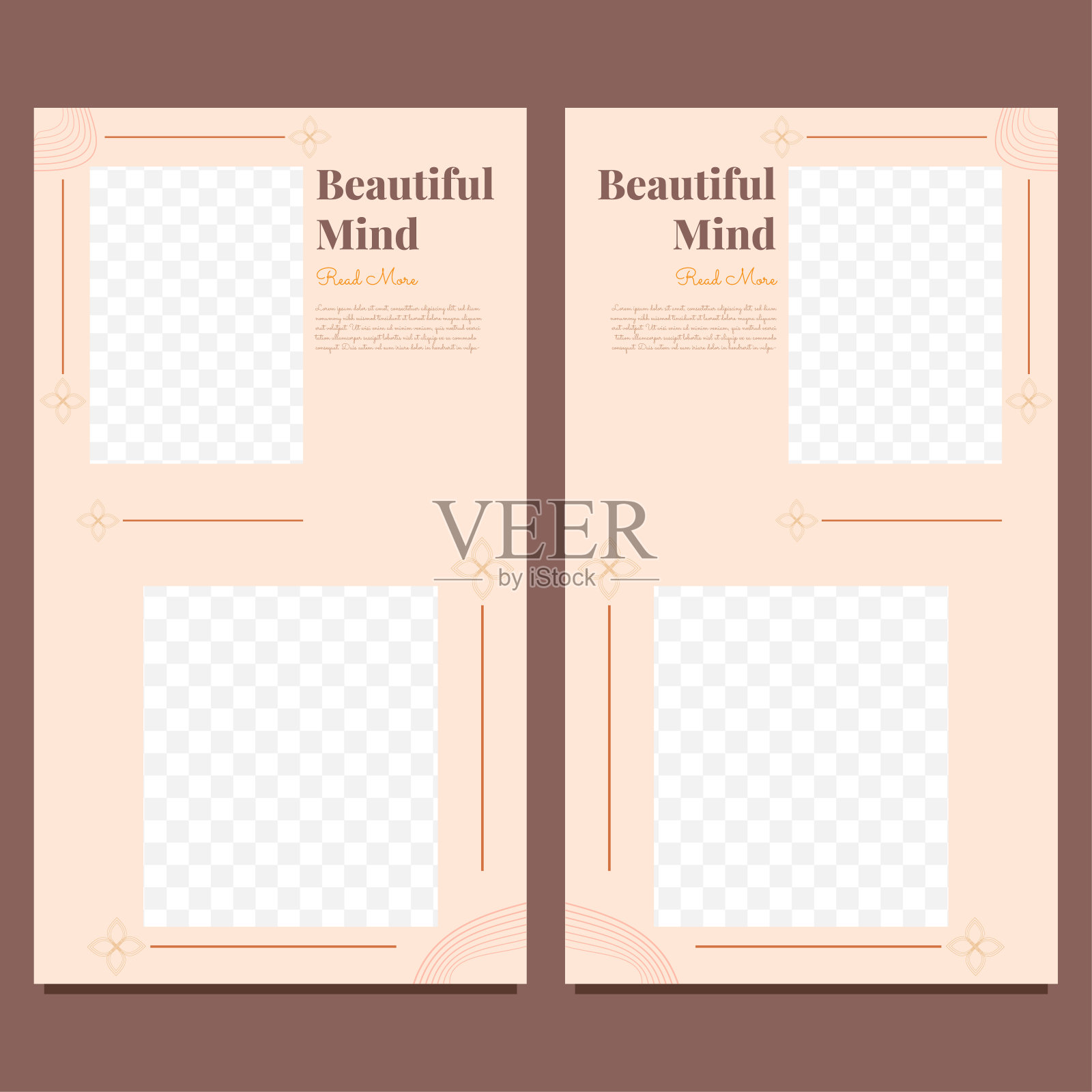 美丽心灵社交媒体故事模板设计设计模板素材