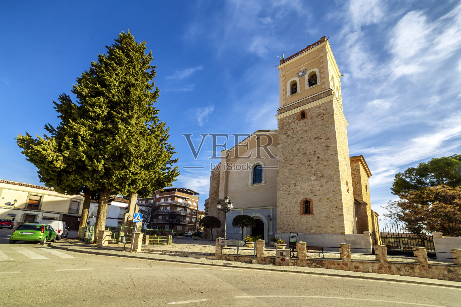 Tajuna Morata的教堂。马德里。照片摄影图片