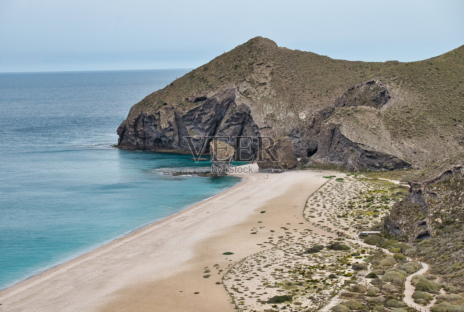 西班牙安达卢西亚，阿尔梅里亚，加塔-尼加角，死亡海滩。照片摄影图片