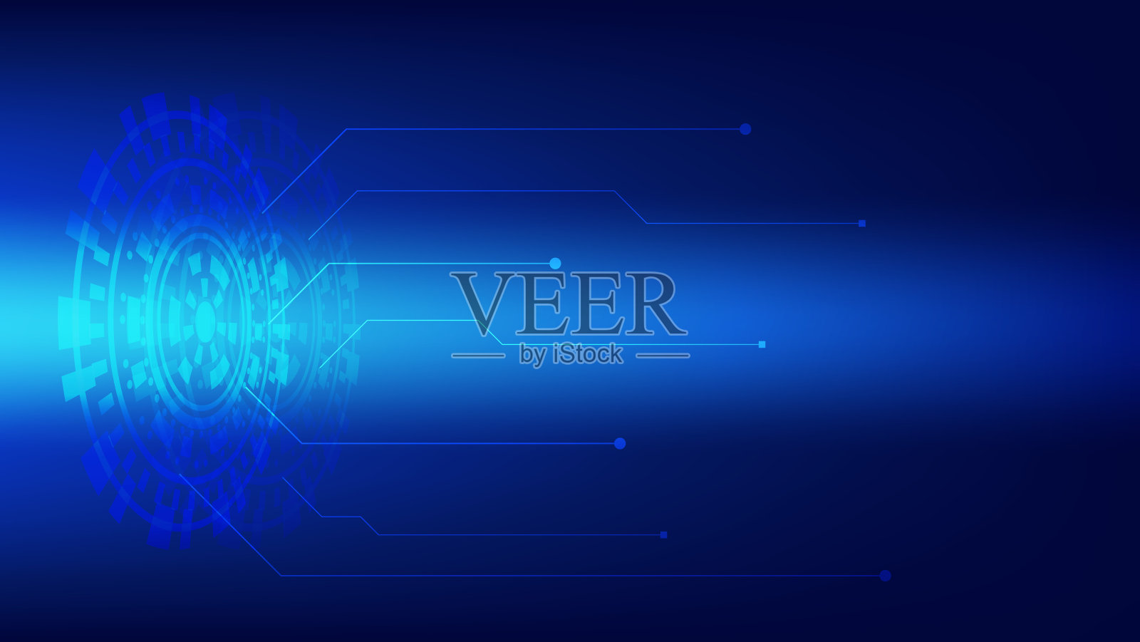 高技术背景。未来数字计算机数据系统概念插画图片素材