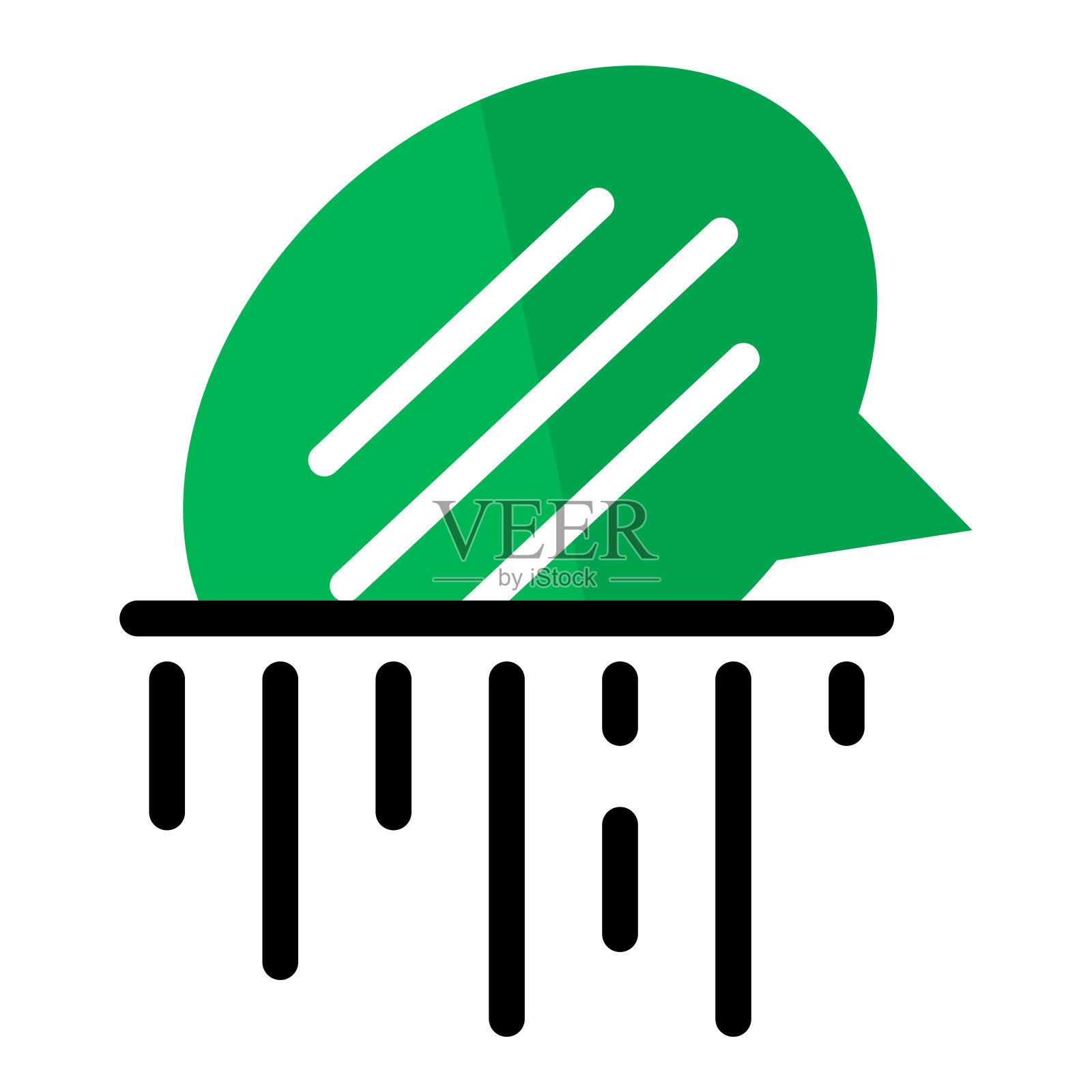 短信碎纸机移动应用程序图标。标志设计插画图片素材