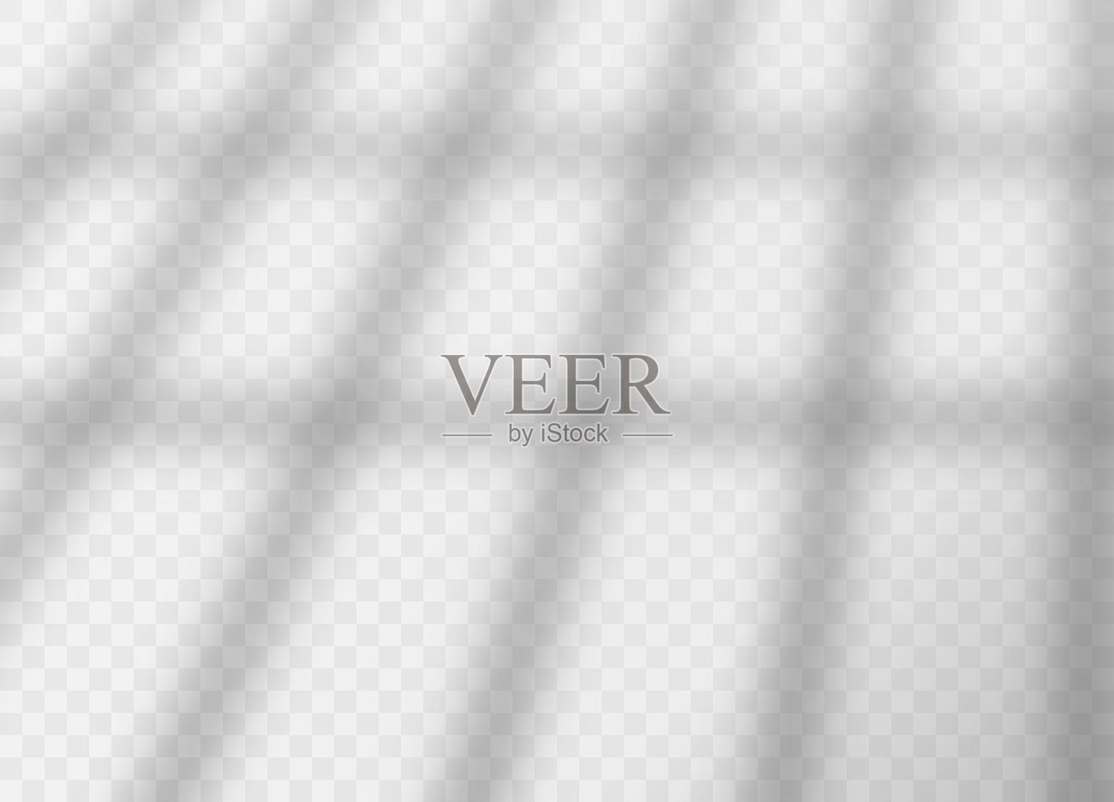 阴影叠加效果背景。透明背景上的窗框和柔和光线的阴影。插画图片素材