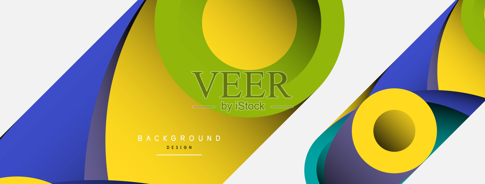 抽象的背景。最小的几何圆和圆形风格的形状与深阴影效果。流行的技术商业模板墙纸横幅或背景插画图片素材