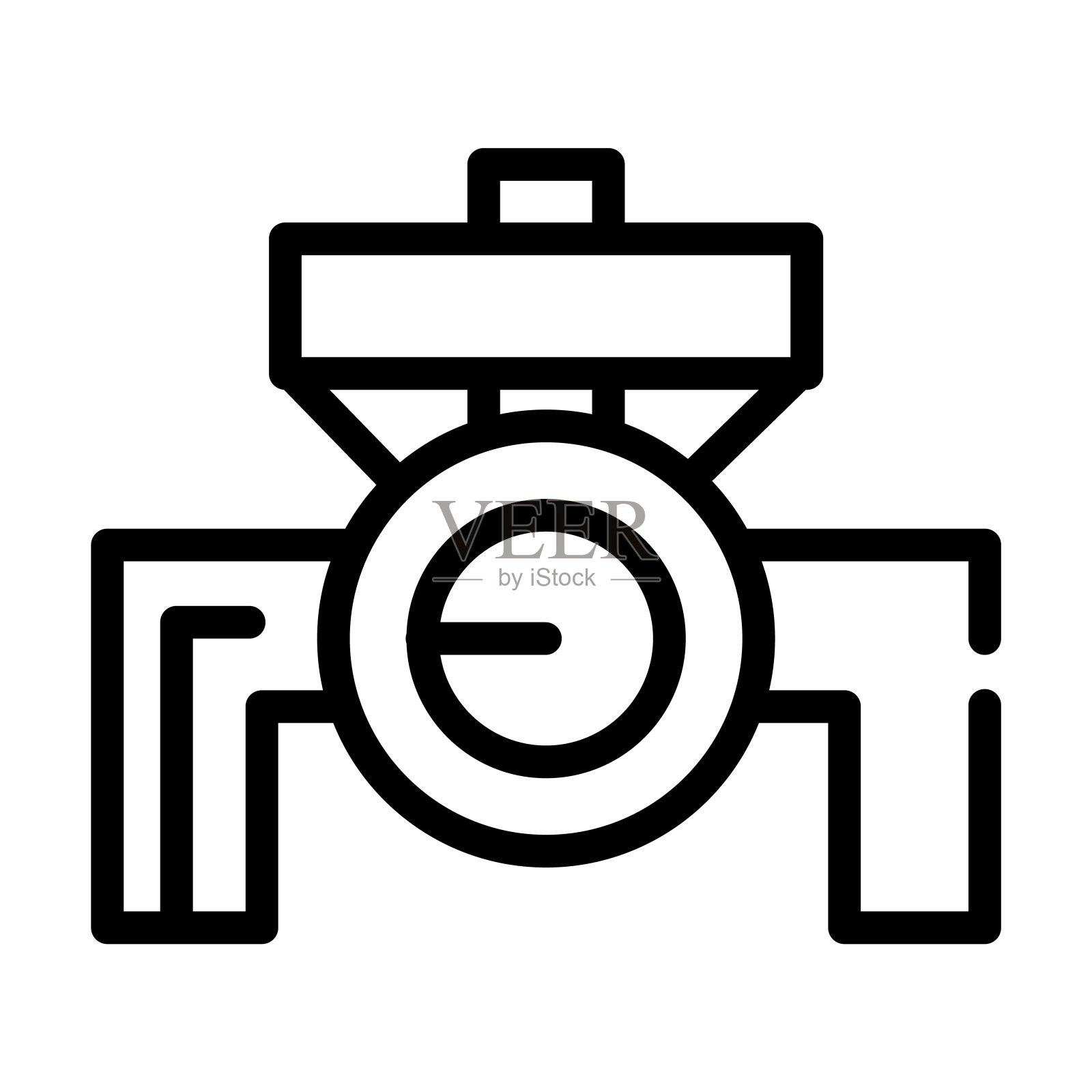 工业管道细线图标。管道、钢线图标源自行业概念孤立轮廓标志。矢量插图符号元素的网页设计和应用程序。插画图片素材