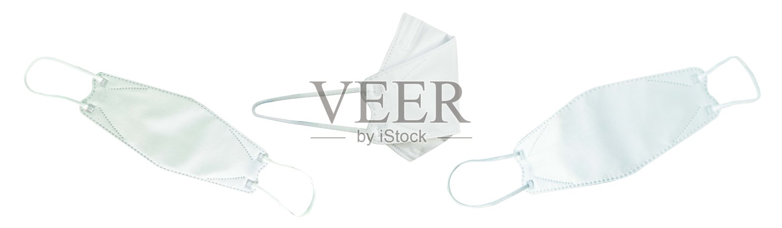 戴上医用口罩，预防冠状病毒。照片摄影图片