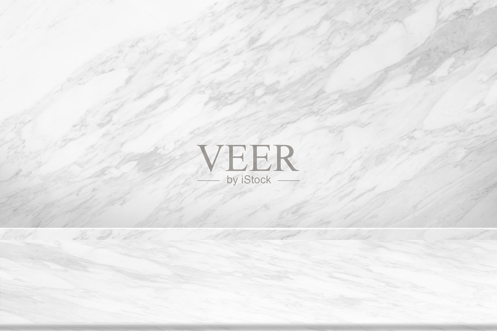 白色大理石产品台架，大理石地板背景顶视图和透视展示您的包装或模拟设计模板和横幅。照片摄影图片