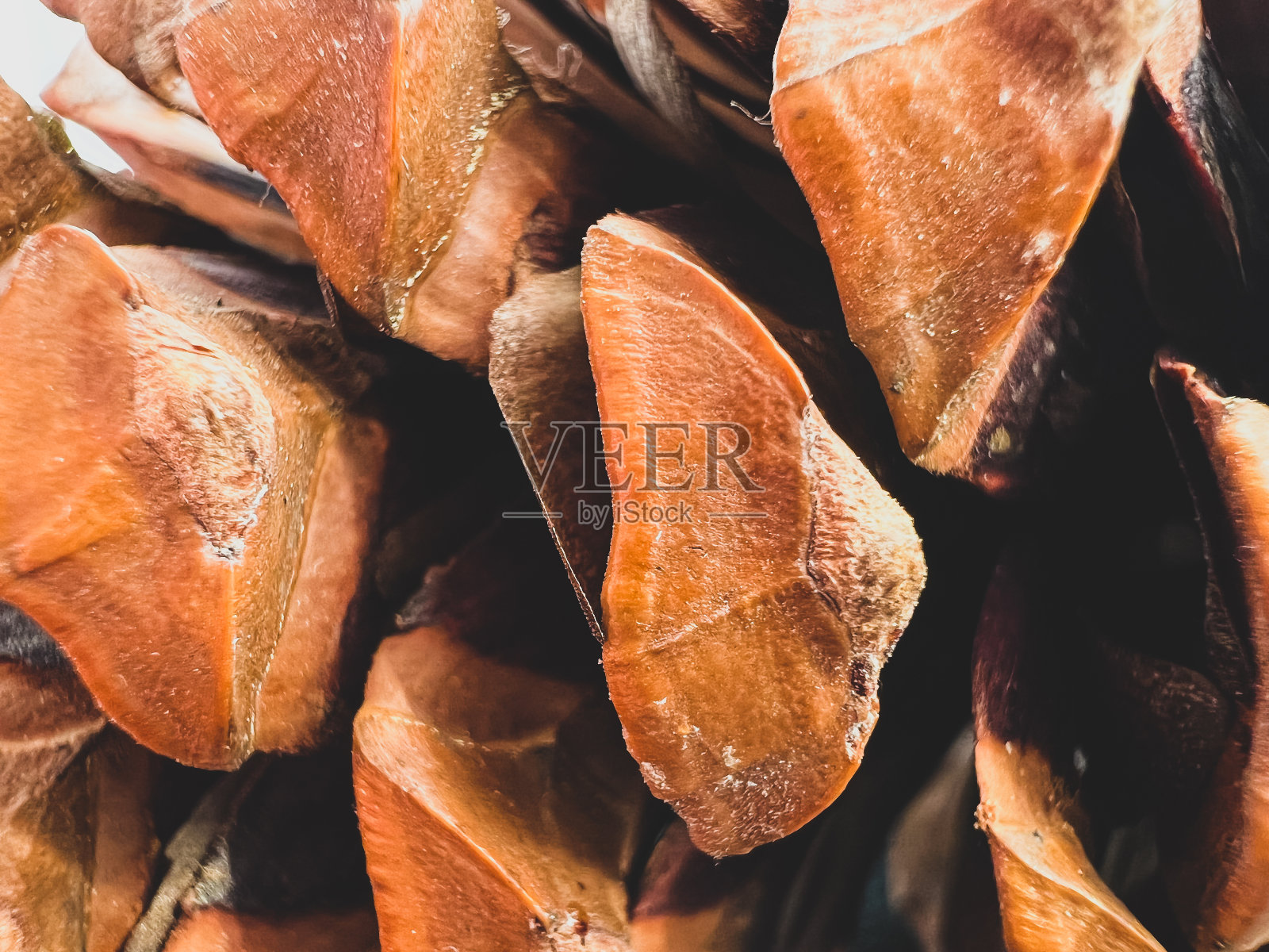 一个松果的宏观图像。照片摄影图片