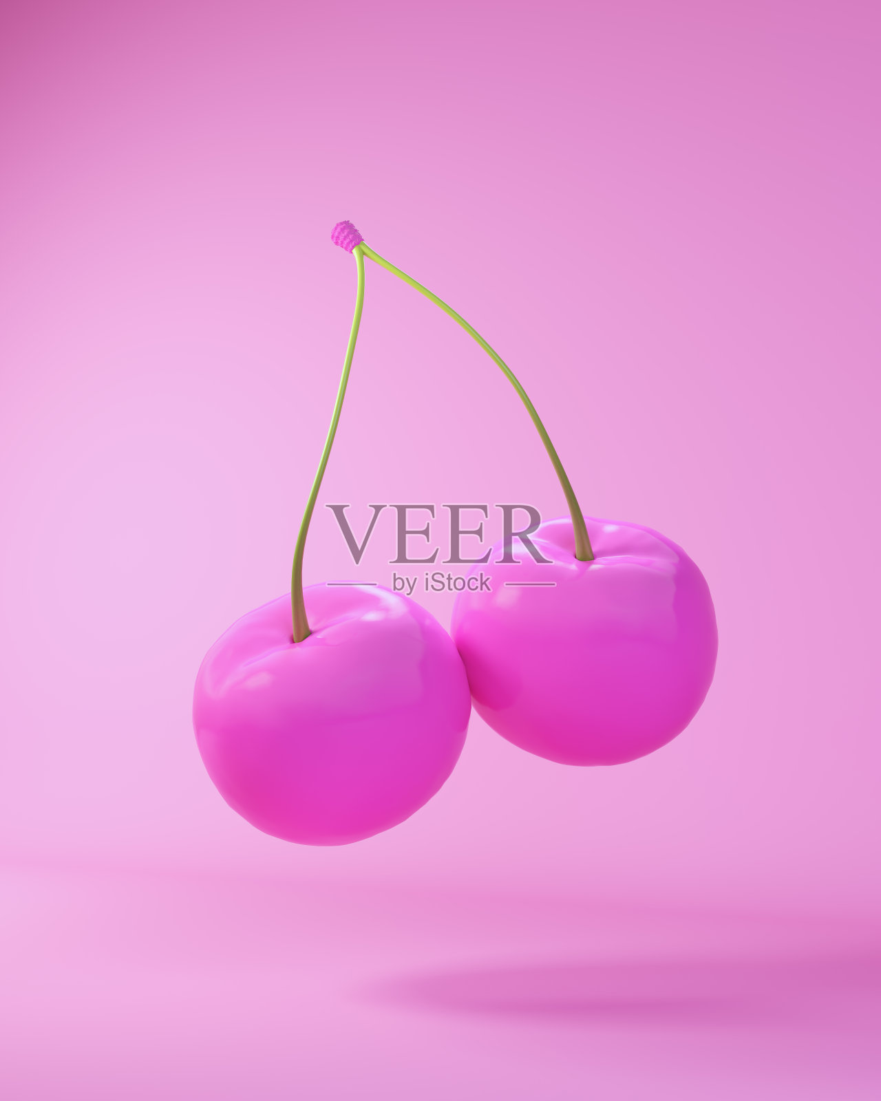 粉红色樱桃甜樱桃水果成熟浆果漂浮糖衣照片摄影图片