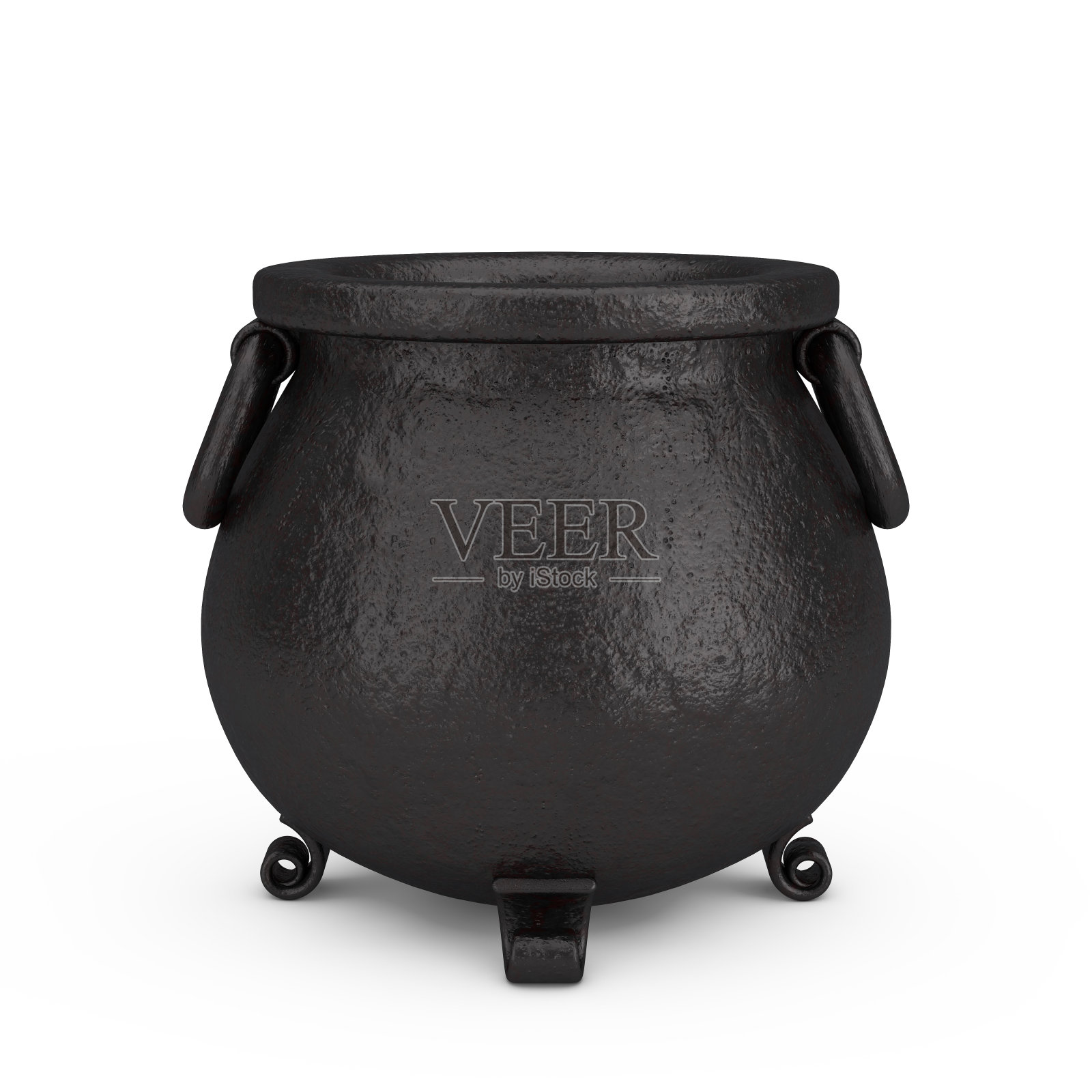 复古空黑锅锅。3d渲染照片摄影图片