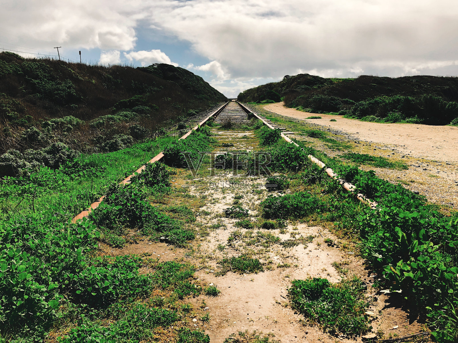海滨铁路照片摄影图片