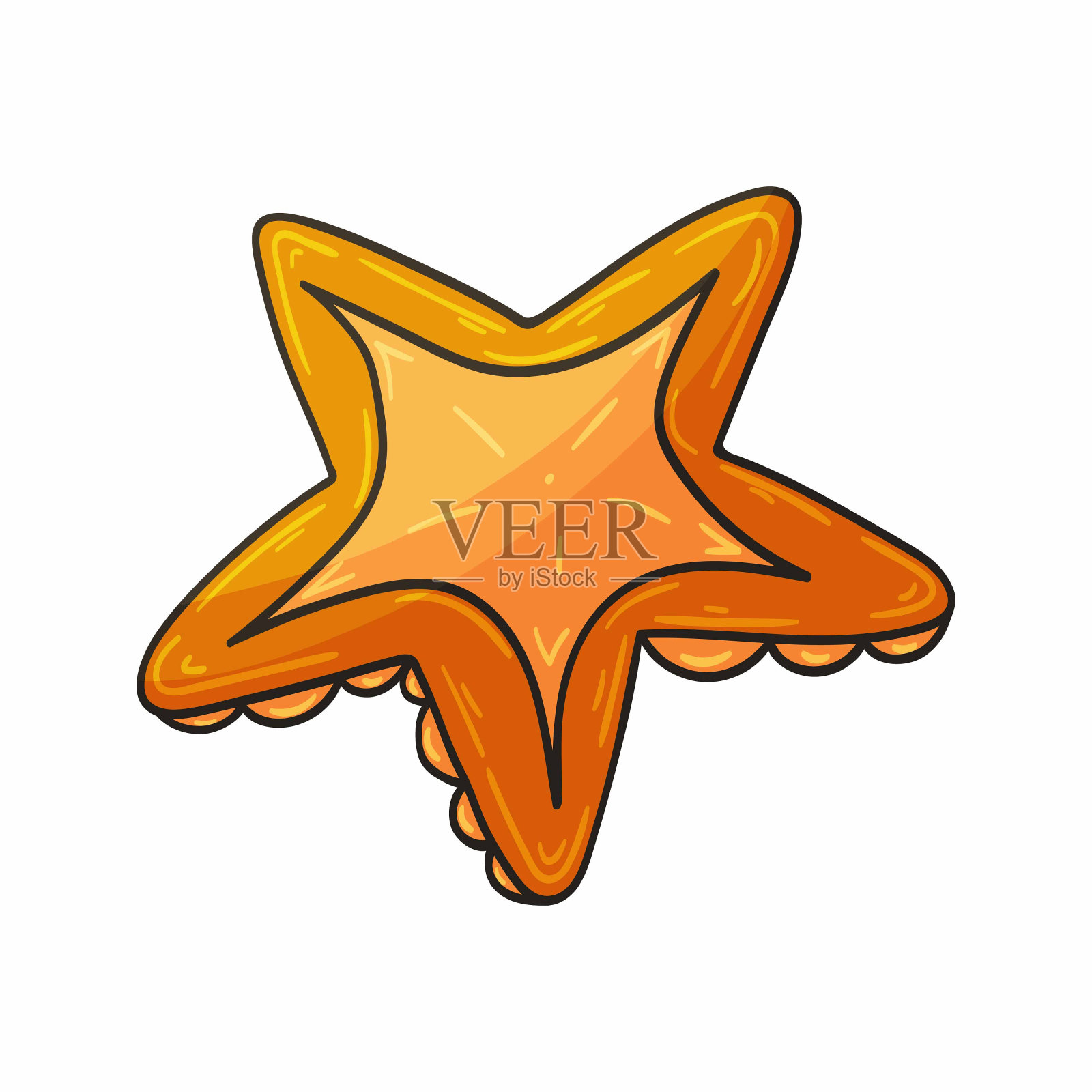 神话般的插图和设计元素。插图在手绘风格设计元素图片