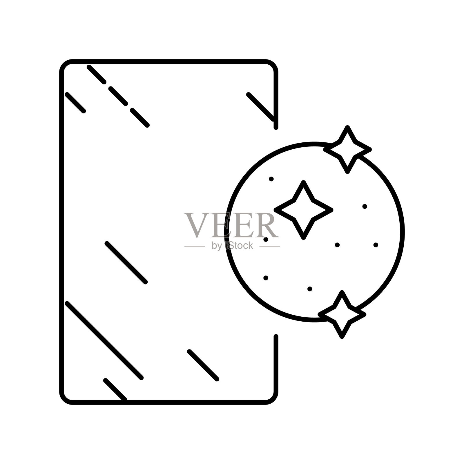 银镜线图标矢量插图图标素材