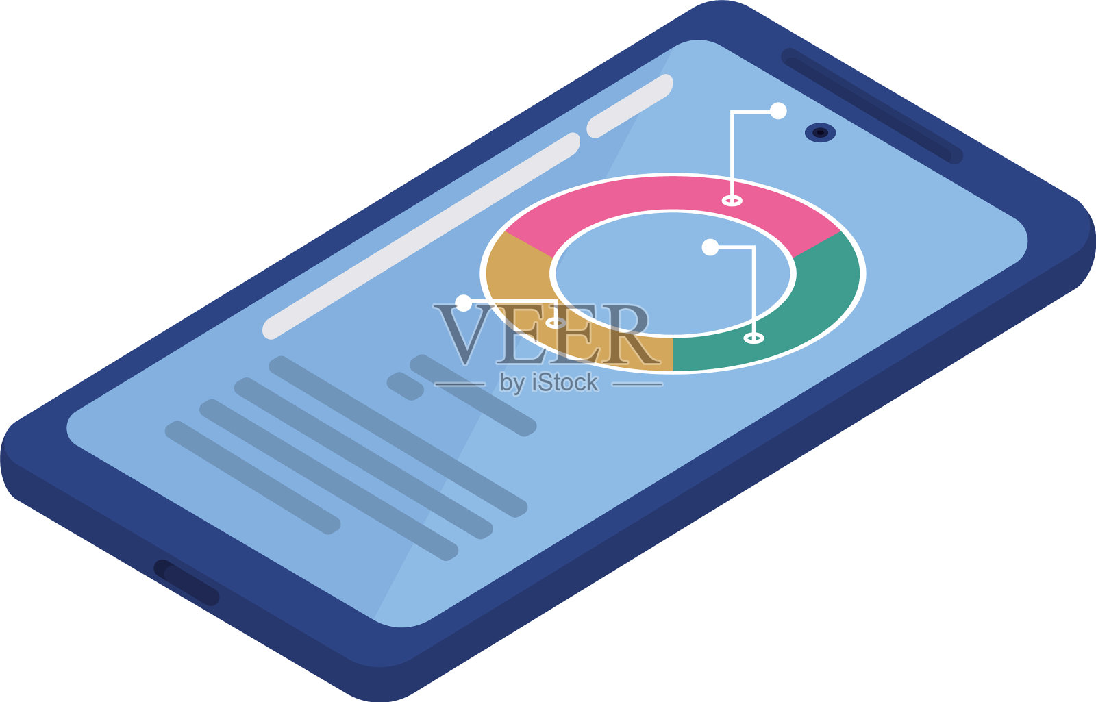 智能手机等距统计设计模板素材