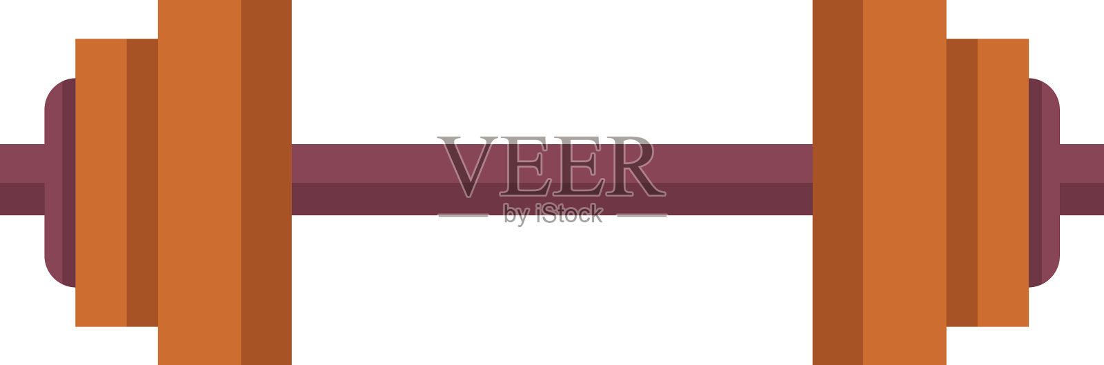 哑铃健身器材插画图片素材