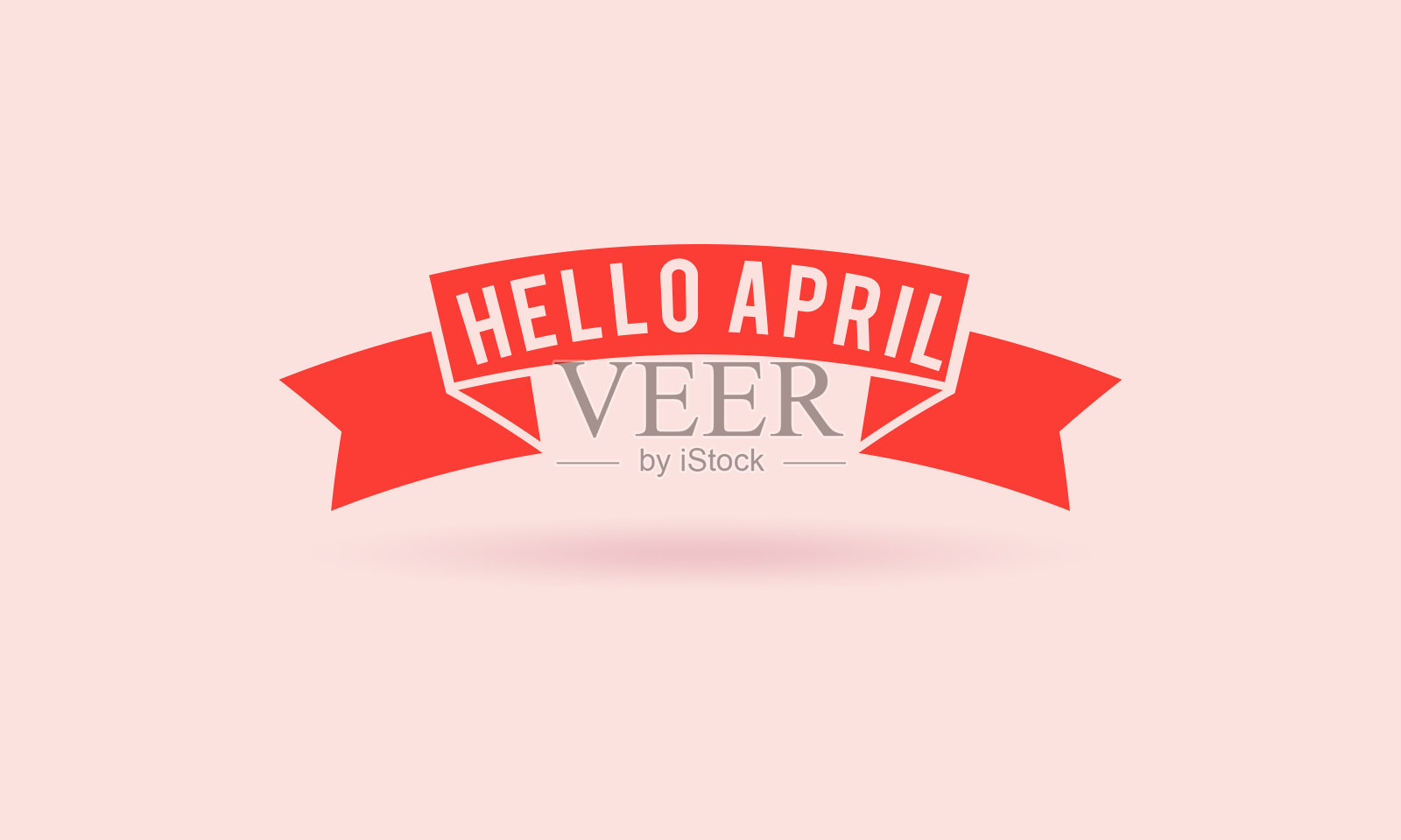 你好,4月。春天的季节模板横幅，卡片，海报，背景。设计模板素材