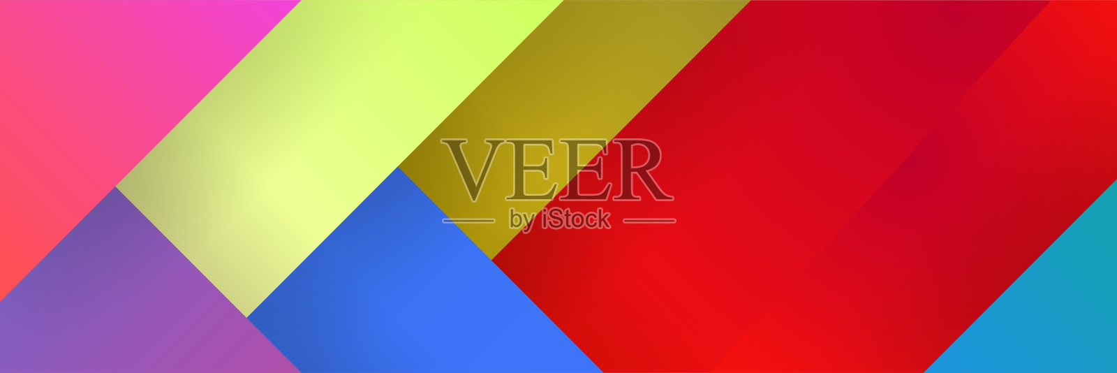 动态笔画线条梯度紫色黄色红色彩色抽象设计横幅插画图片素材