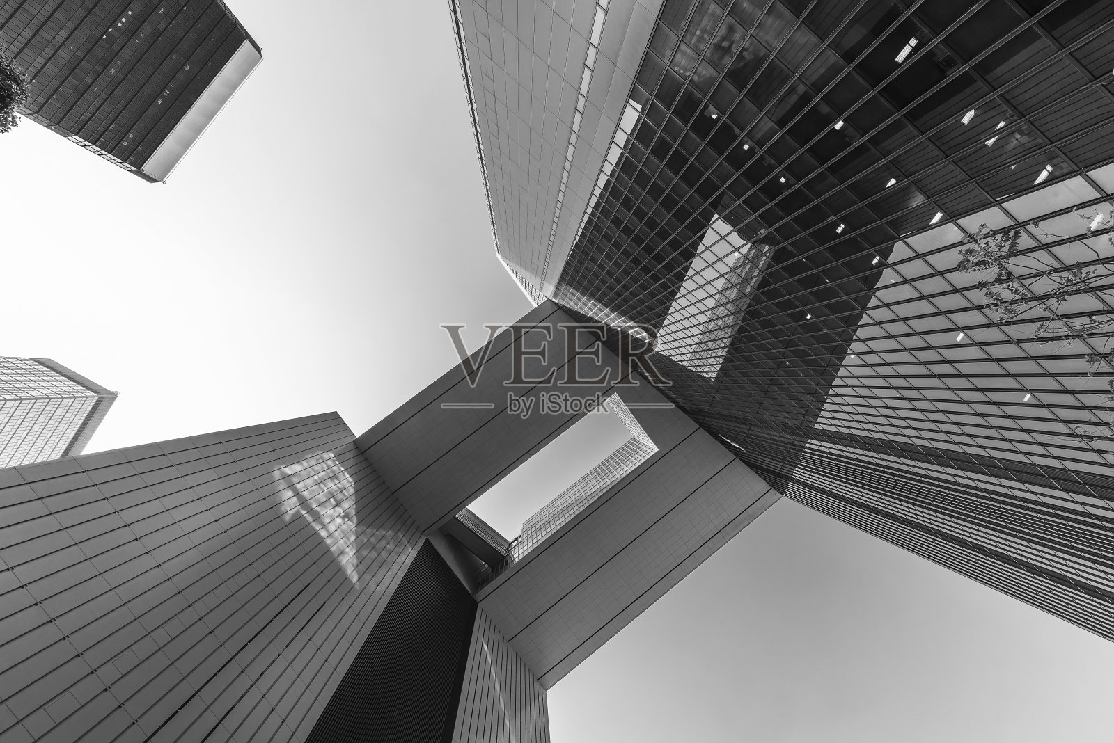 现代建筑的外观。构建抽象的背景照片摄影图片