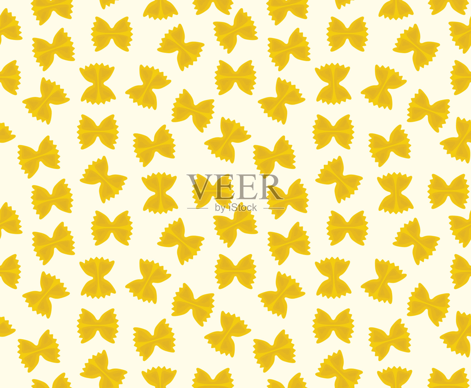 意大利farfalle意大利面无缝背景插画图片素材