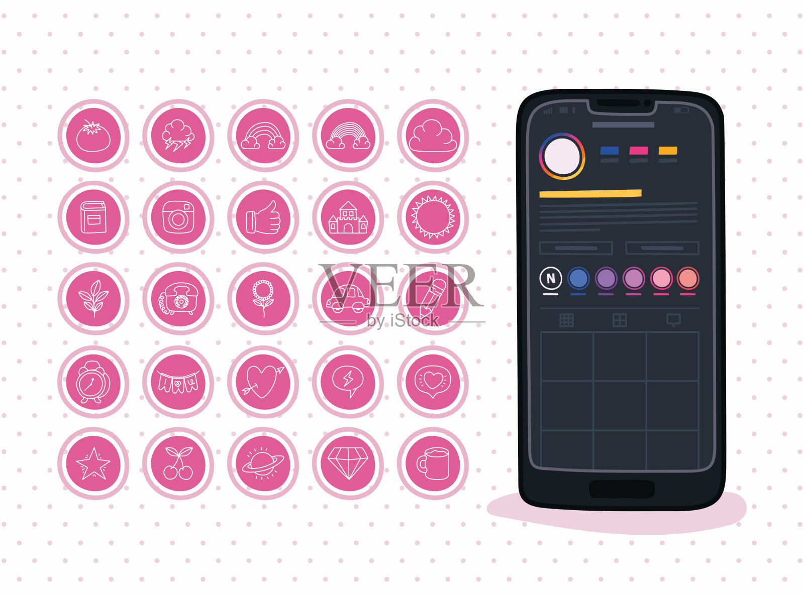 手机和高亮图标图标素材