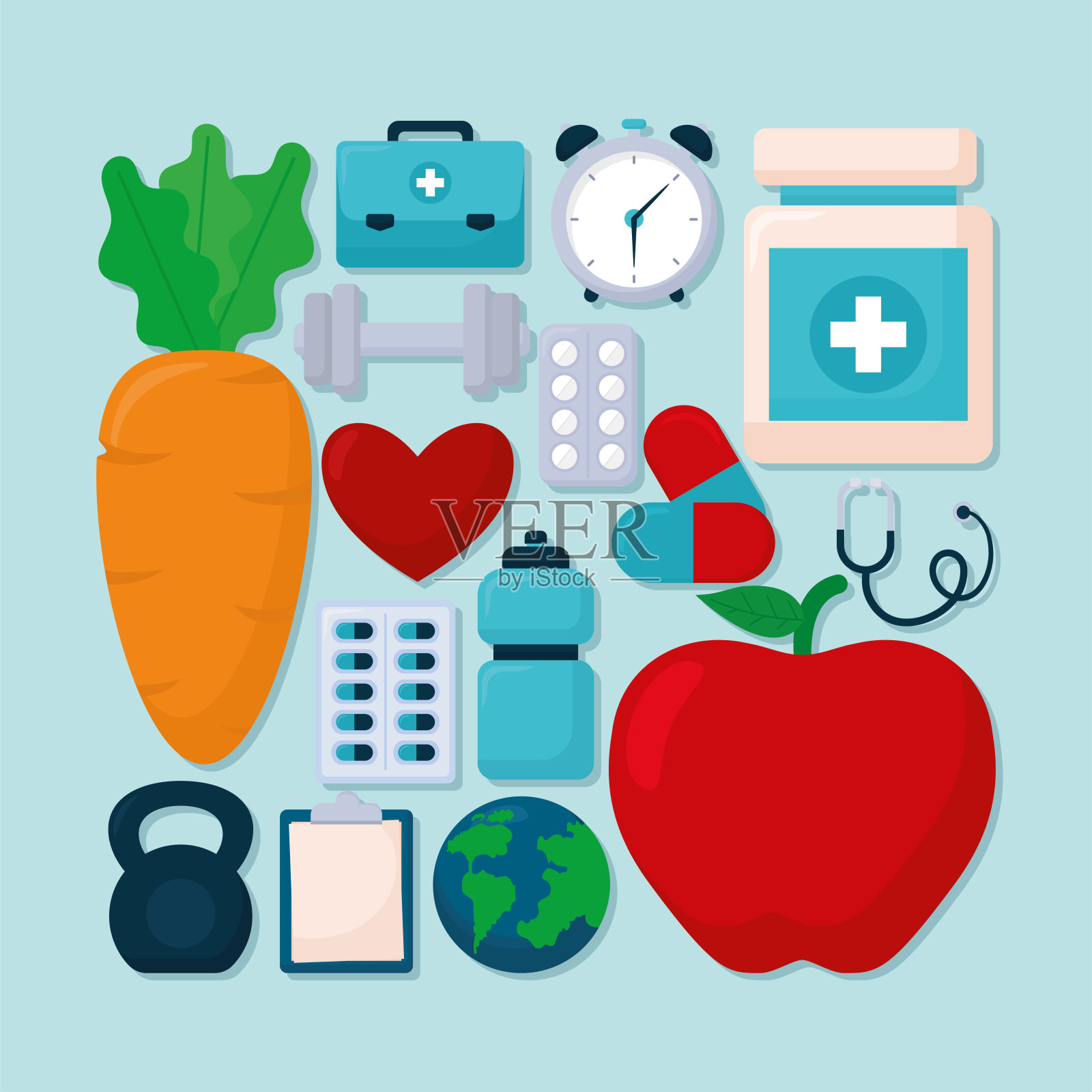 世界卫生日项目插画图片素材