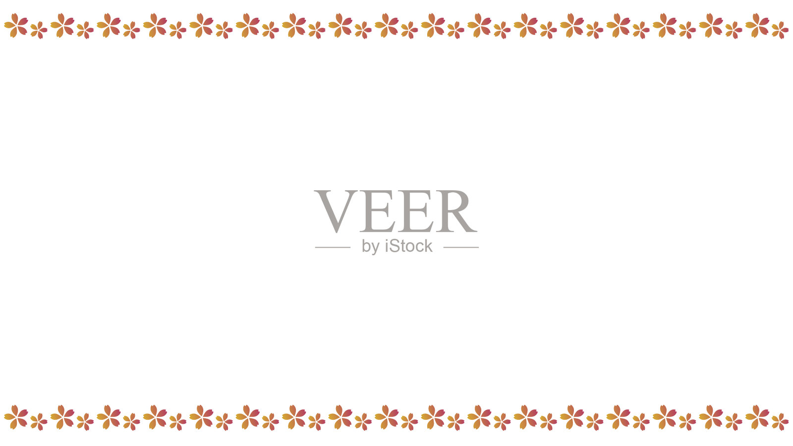 樱花装饰框架的背景材料插画图片素材