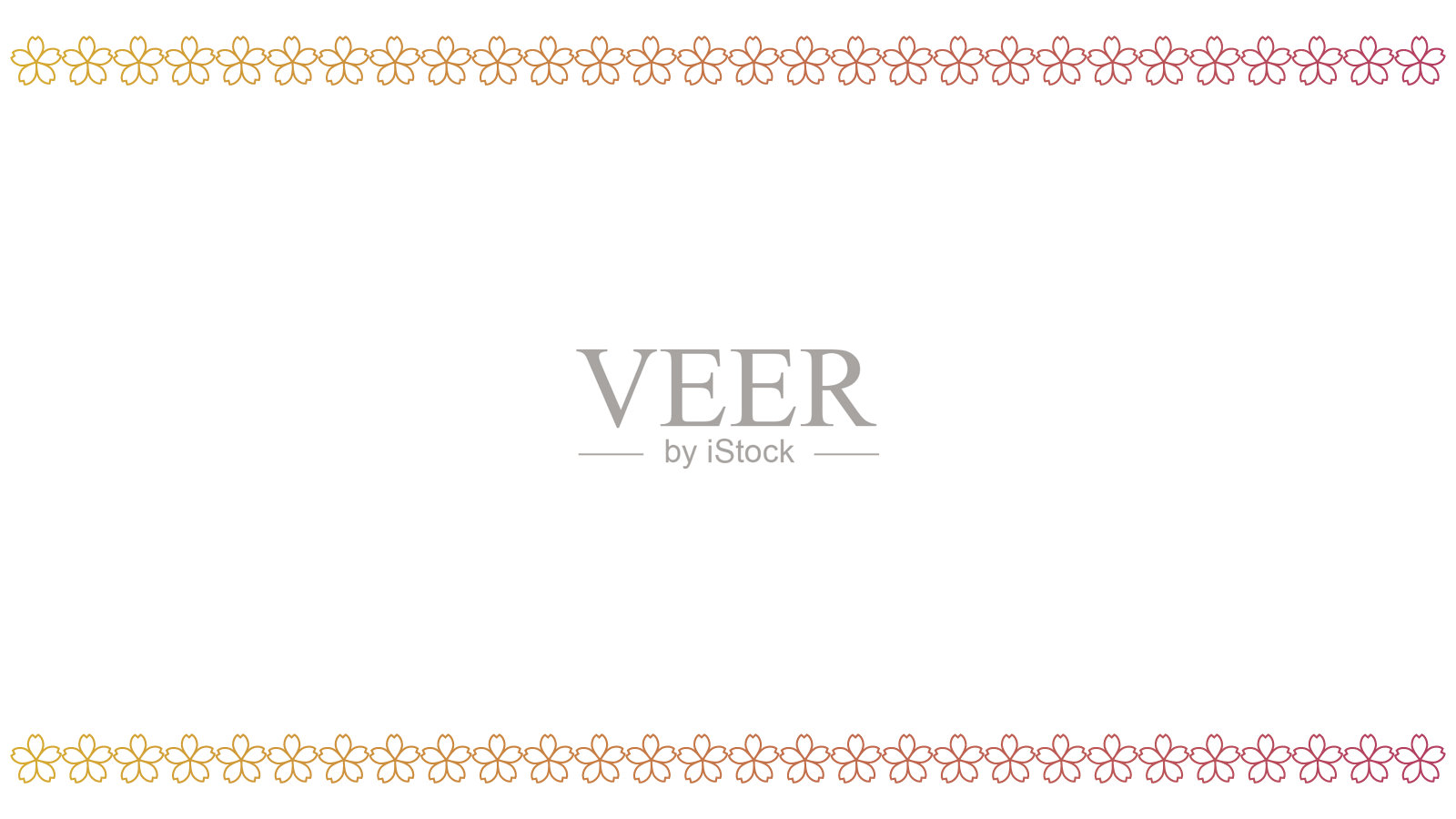 樱花装饰框架的背景材料插画图片素材