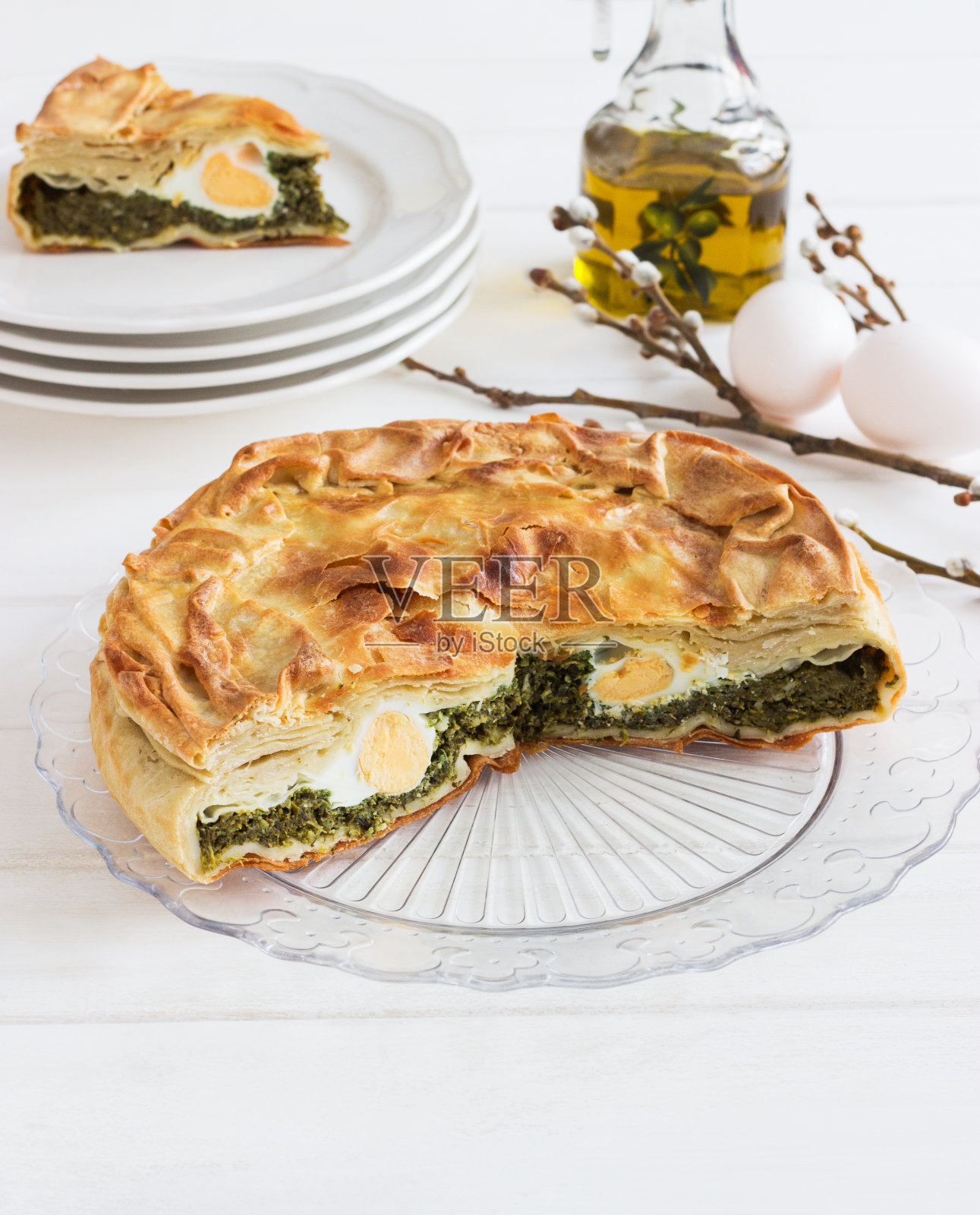 帕斯夸里纳典型的意大利复活节。照片摄影图片