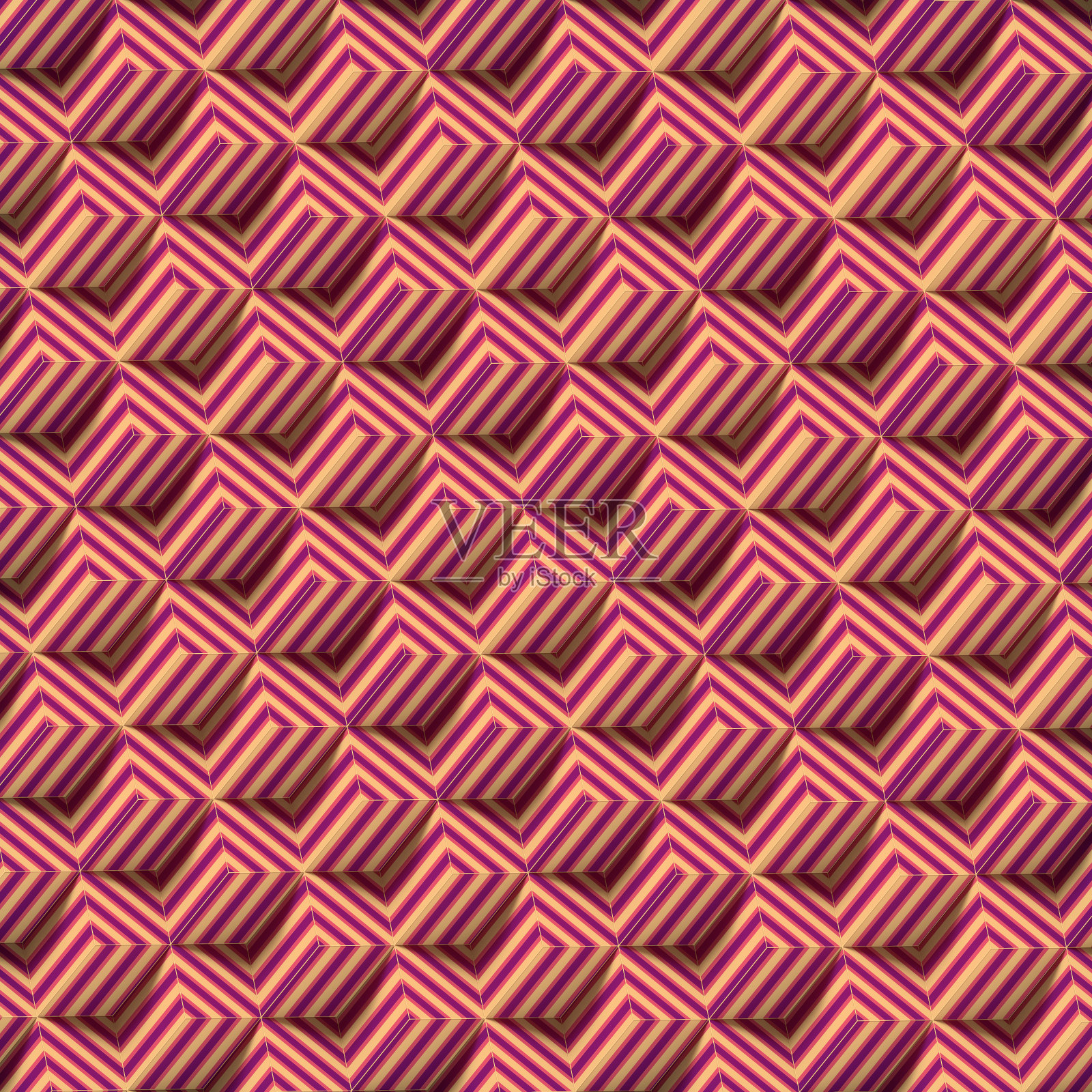 一组带有彩色条纹纹理的矩形。抽象三维渲染数字插画背景插画图片素材