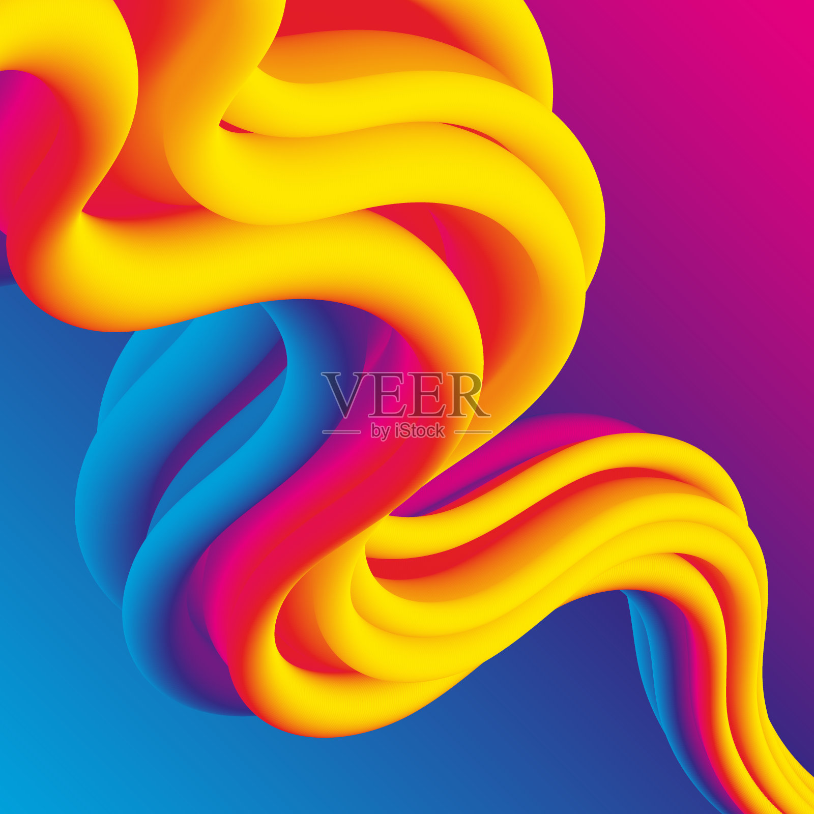 容积三维波。现代风格的设计装饰。模板布局，横幅，封面，明信片，标题页。每股收益10插画图片素材