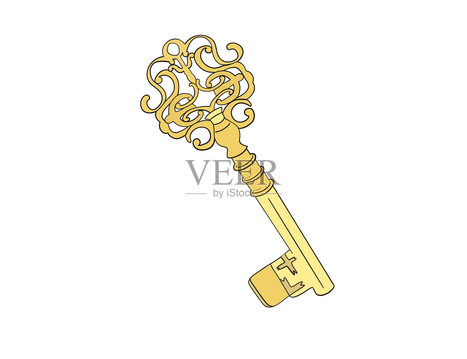 金、关键、Illustration.decorative、中世纪的复古,钥匙,,,,古董,钥匙插画图片素材