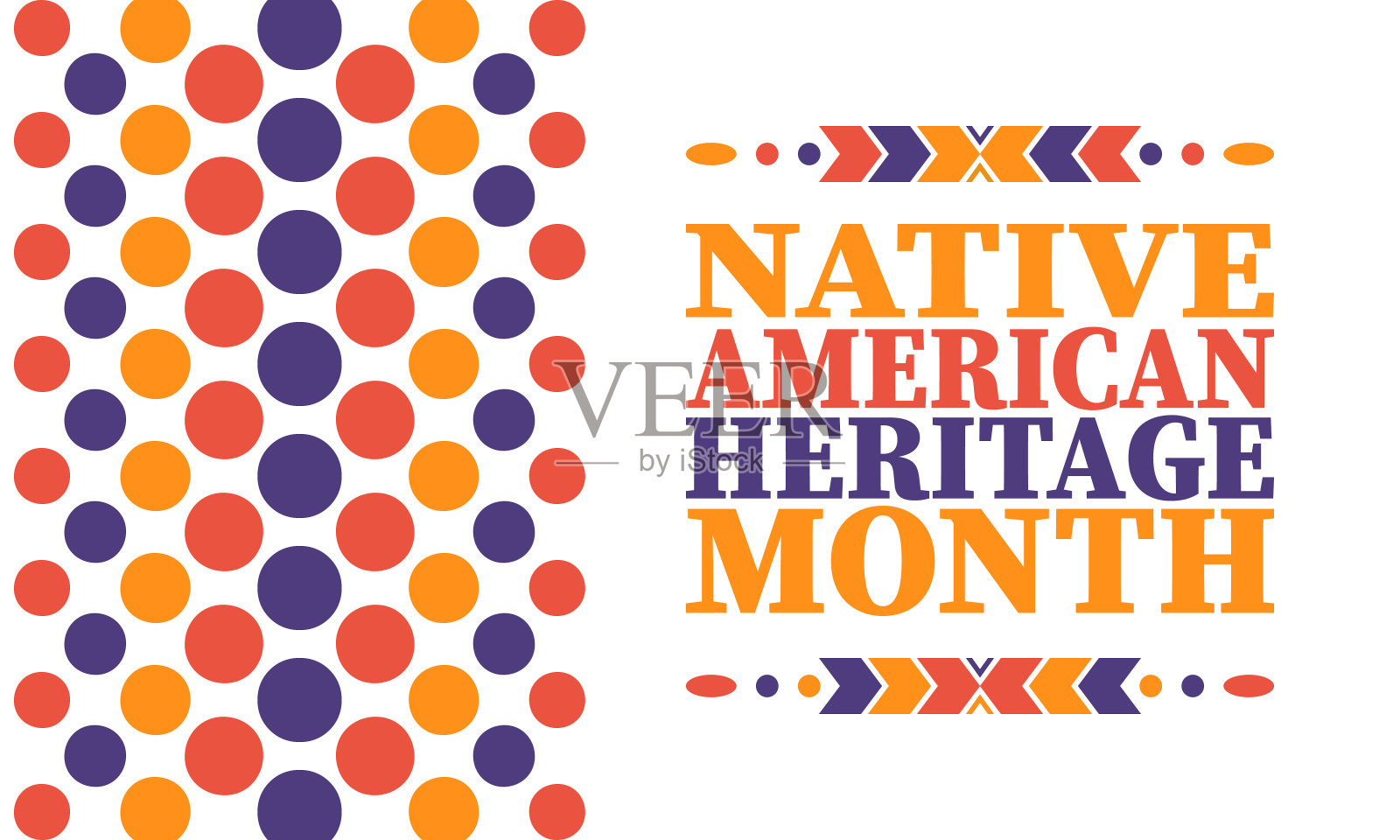 印第安人传统月。美国印第安人的文化。在美国每年的11月庆祝。印度的传统模式。海报，卡片，横幅和背景。矢量正宗点缀，民族插图插画图片素材