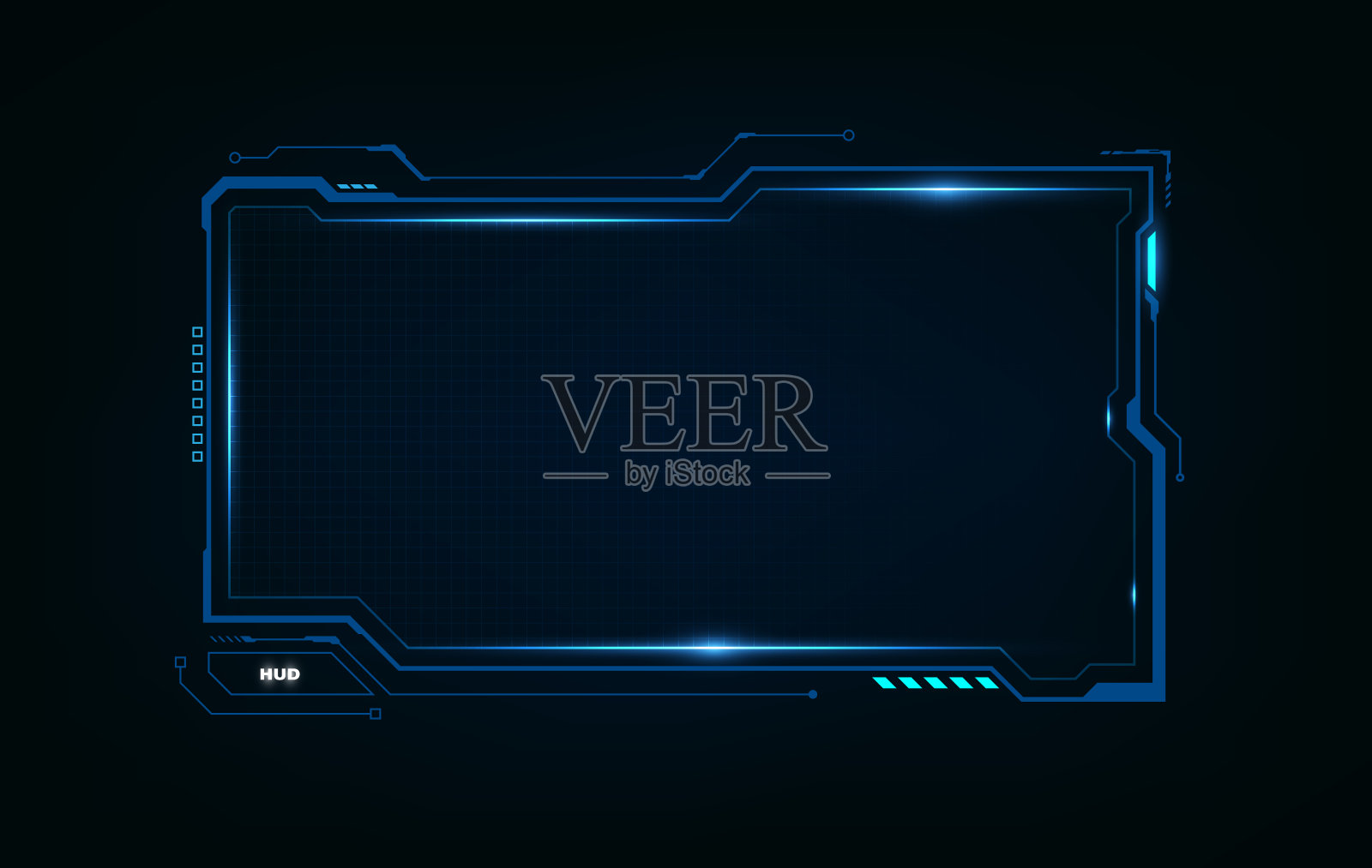 摘要hud UI GUI未来未来屏幕系统的虚拟设计插画图片素材