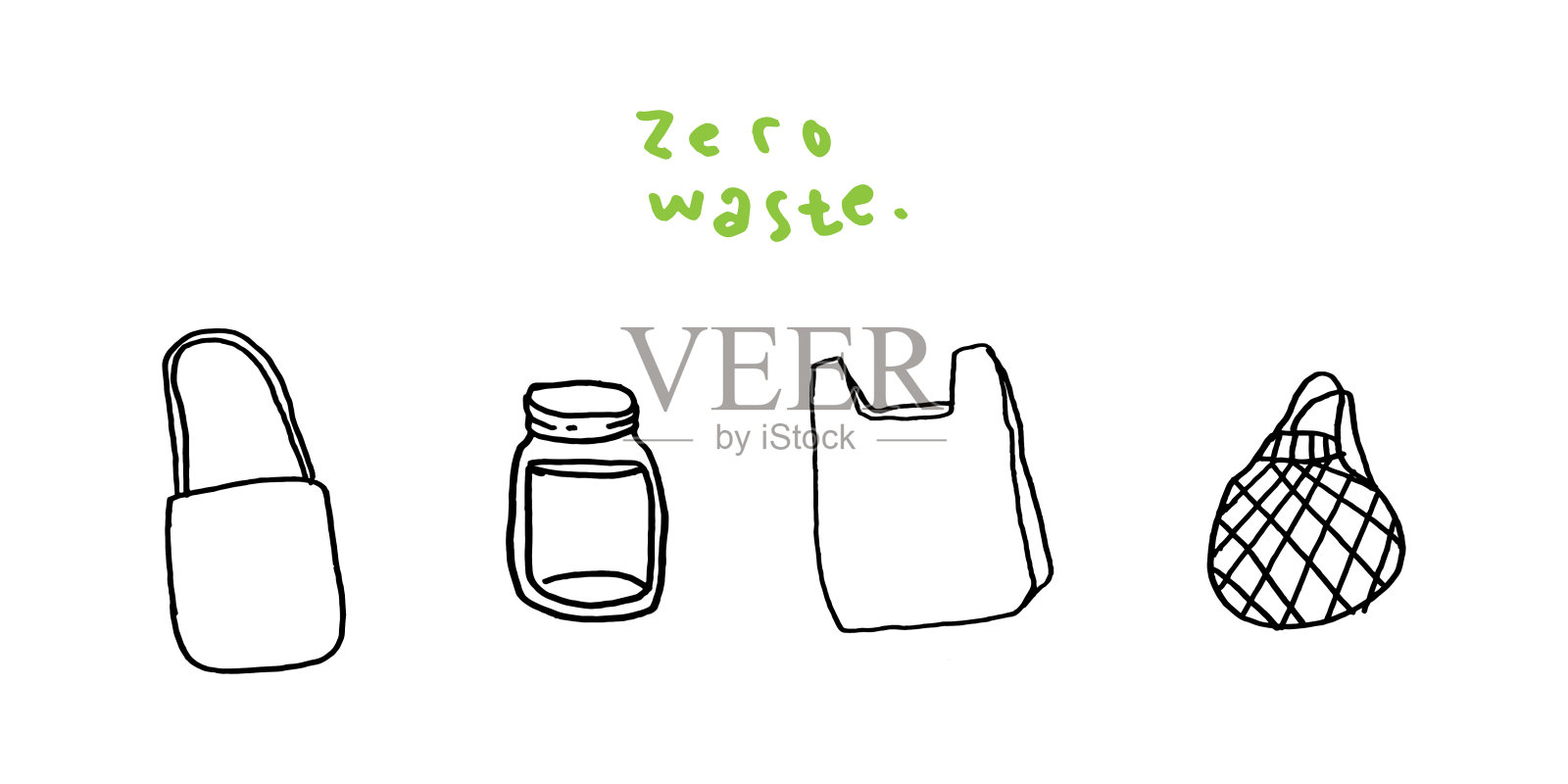 环保袋替代品设计元素图片