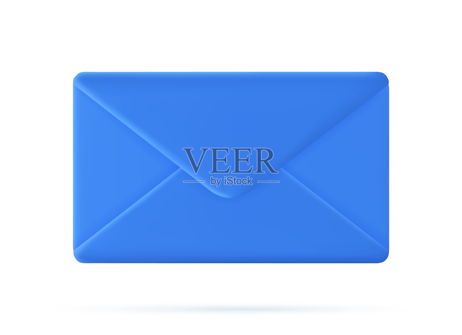 3d关闭的邮件信封图标插画图片素材