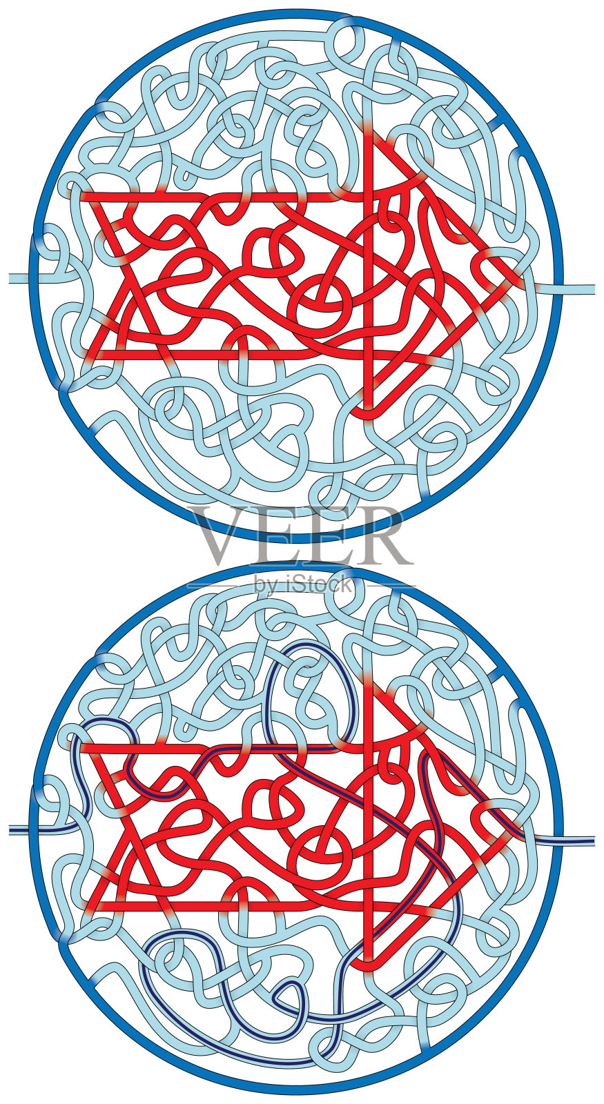 箭头迷宫插画图片素材